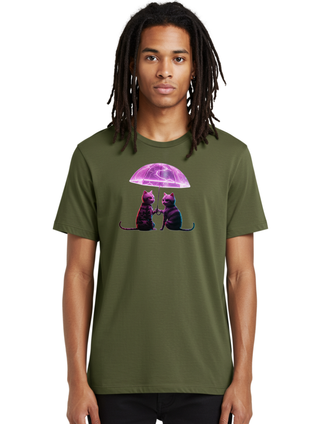 Cats-Under-Electric-Umbrella Men'S Graphic Tee, 100% Cotton, Comfortable Casual Summer Wear, Machine Washable, Vintage Camera, Old Camera, Antique Camera, Black Camera, Classic Photography, Photography Equipment, Nostalgic Device, Film Camera, Baj388