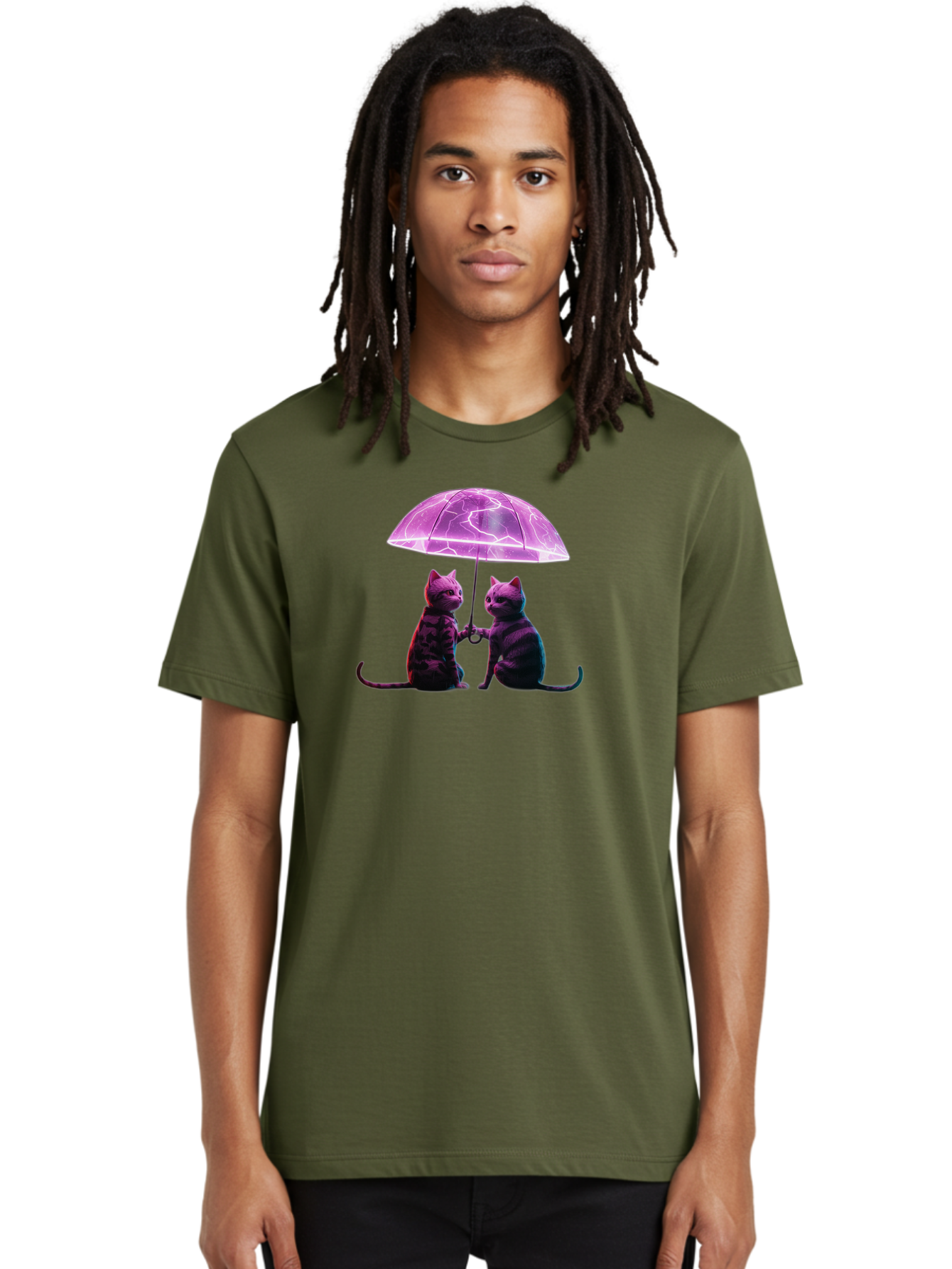 Cats-Under-Electric-Umbrella Men'S Graphic Tee, 100% Cotton, Comfortable Casual Summer Wear, Machine Washable, Vintage Camera, Old Camera, Antique Camera, Black Camera, Classic Photography, Photography Equipment, Nostalgic Device, Film Camera, Baj388
