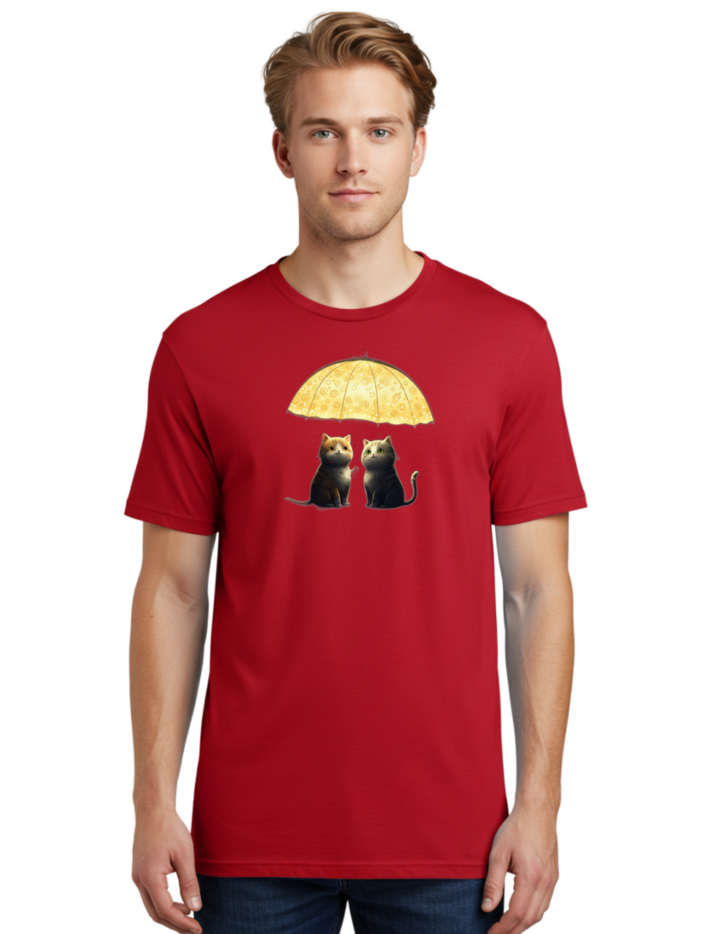 Cats-Under-Umbrella Men'S Graphic Tee, 100% Cotton, Comfortable Casual Summer Wear, Machine Washable, Vintage Camera, Old Camera, Antique Camera, Black Camera, Classic Photography, Photography Equipment, Nostalgic Device, Film Camera, Baj391