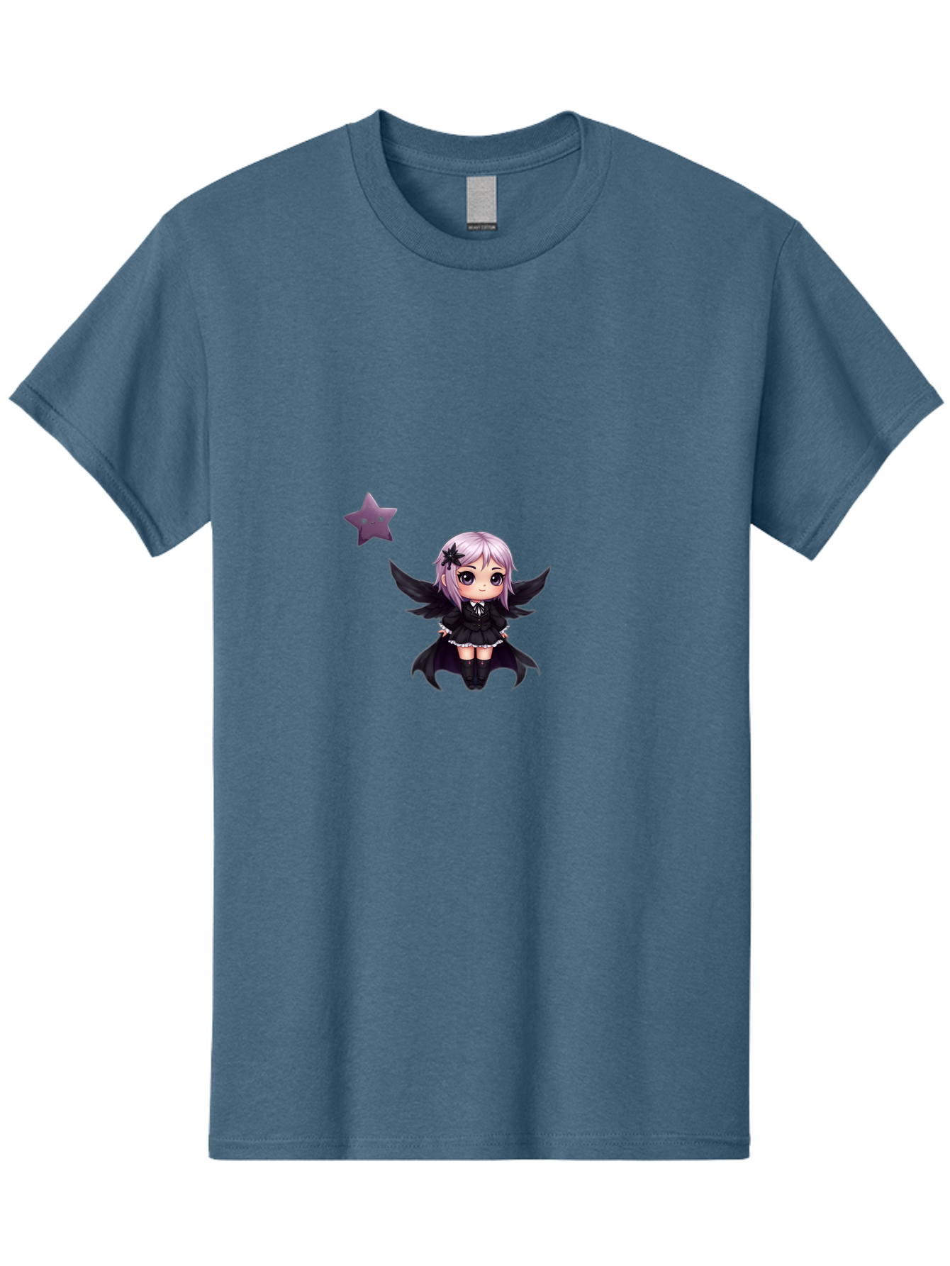 Chibi-Girl-With-Wings Men'S Graphic Tee, 100% Cotton, Comfortable Casual Summer Wear, Machine Washable, Vintage Camera, Old Camera, Antique Camera, Black Camera, Classic Photography, Photography Equipment, Nostalgic Device, Film Camera, Baj392