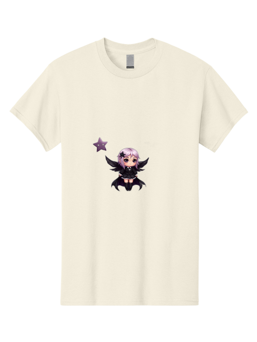 Chibi-Girl-With-Wings Men'S Graphic Tee, 100% Cotton, Comfortable Casual Summer Wear, Machine Washable, Vintage Camera, Old Camera, Antique Camera, Black Camera, Classic Photography, Photography Equipment, Nostalgic Device, Film Camera, Baj392