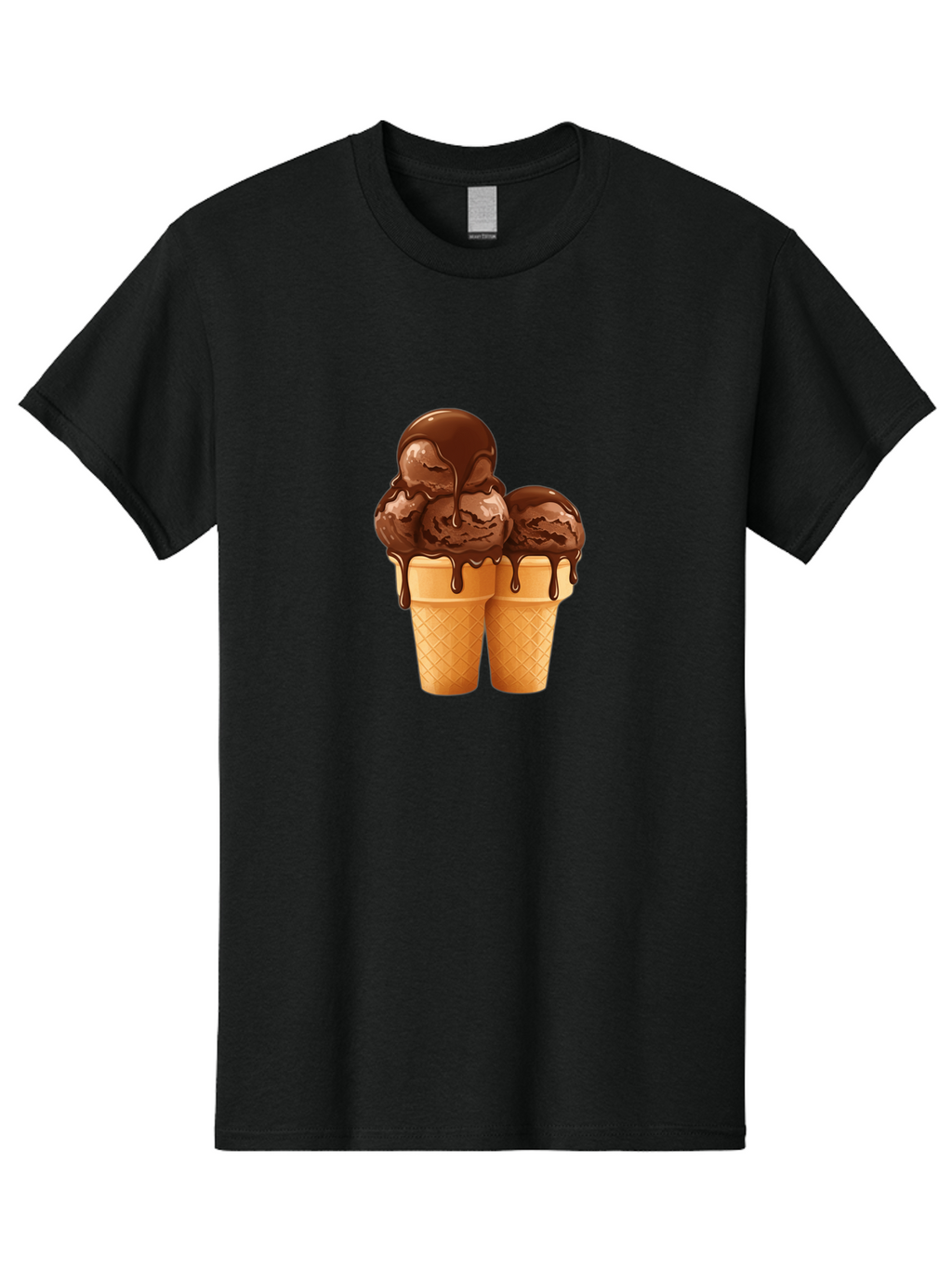 Chocolate-Ice-Cream-Cones Men'S Graphic Tee, 100% Cotton, Comfortable Casual Summer Wear, Machine Washable, Vintage Camera, Old Camera, Antique Camera, Black Camera, Classic Photography, Photography Equipment, Nostalgic Device, Film Camera, Baj394