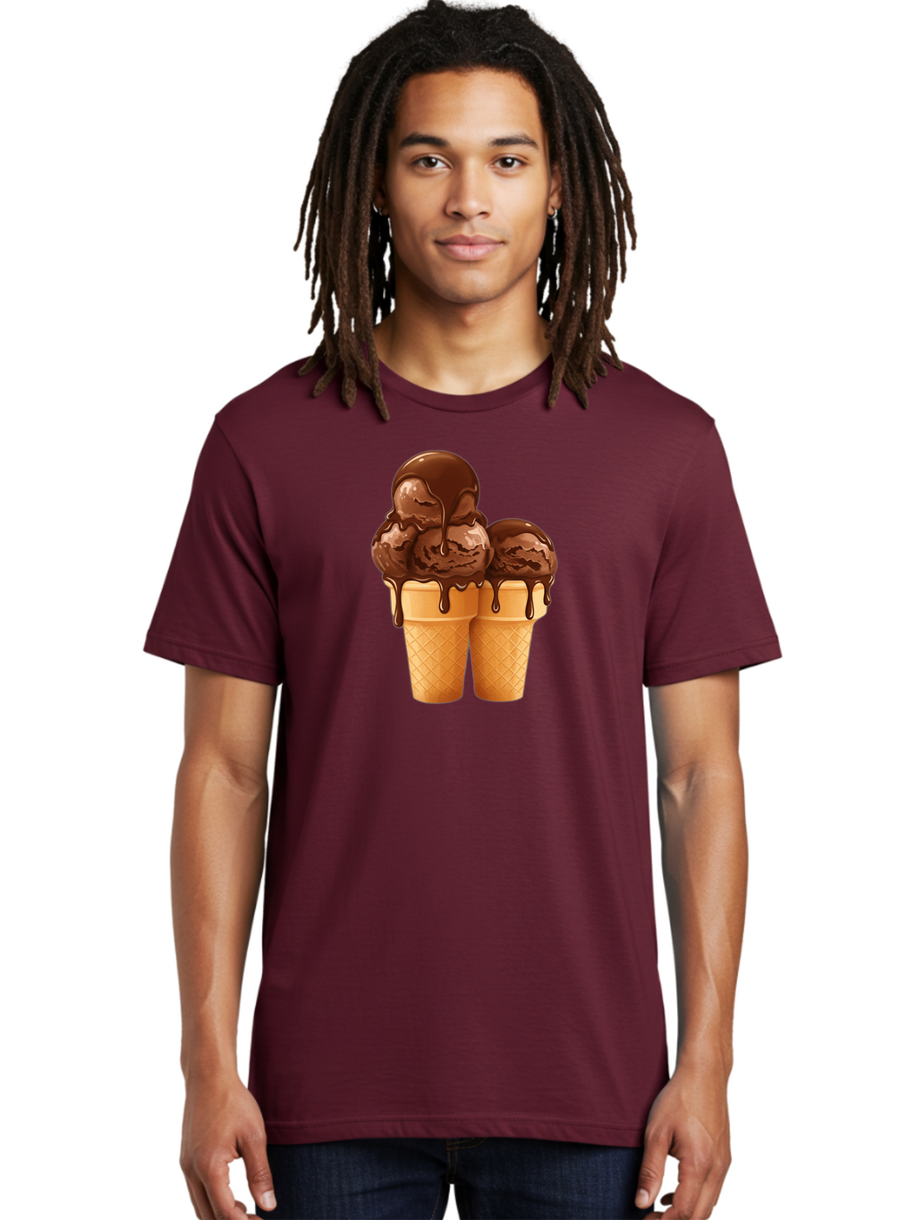 Chocolate-Ice-Cream-Cones Men'S Graphic Tee, 100% Cotton, Comfortable Casual Summer Wear, Machine Washable, Vintage Camera, Old Camera, Antique Camera, Black Camera, Classic Photography, Photography Equipment, Nostalgic Device, Film Camera, Baj394