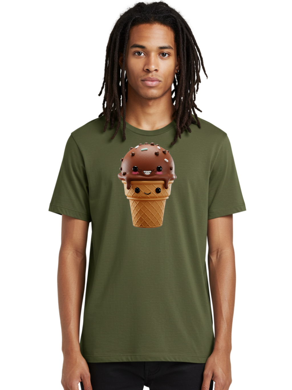 Chocolate-Ice-Cream Men'S Graphic Tee, 100% Cotton, Comfortable Casual Summer Wear, Machine Washable, Vintage Camera, Old Camera, Antique Camera, Black Camera, Classic Photography, Photography Equipment, Nostalgic Device, Film Camera, Baj395