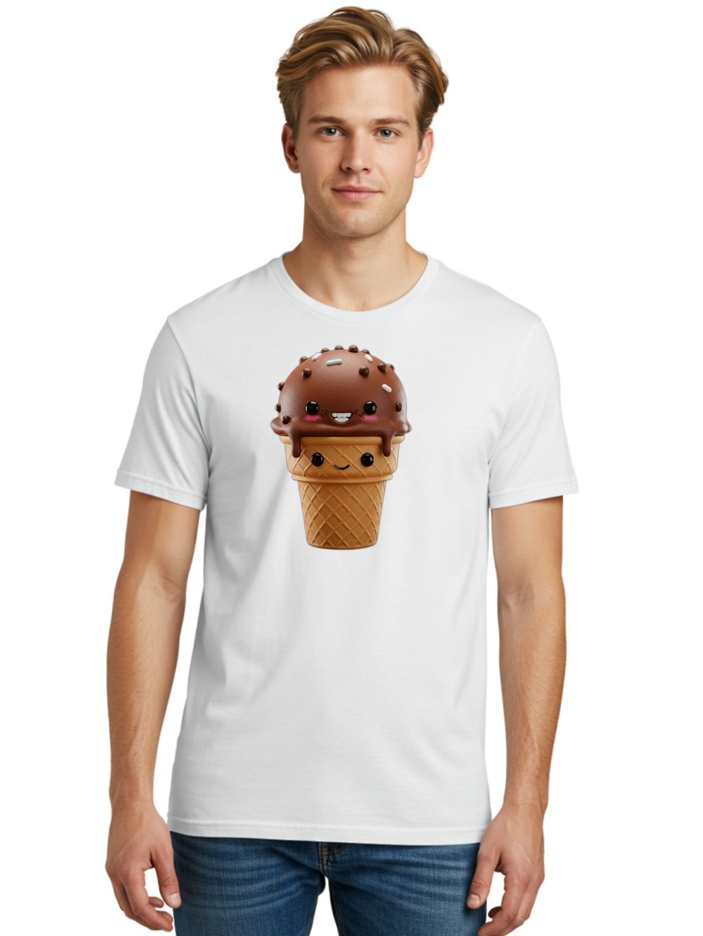 Chocolate-Ice-Cream Men'S Graphic Tee, 100% Cotton, Comfortable Casual Summer Wear, Machine Washable, Vintage Camera, Old Camera, Antique Camera, Black Camera, Classic Photography, Photography Equipment, Nostalgic Device, Film Camera, Baj395