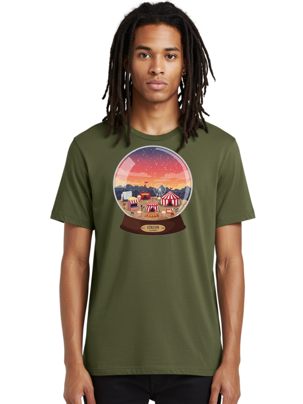 Circon-Snowglobe Men'S Graphic Tee, 100% Cotton, Comfortable Casual Summer Wear, Machine Washable, Vintage Camera, Old Camera, Antique Camera, Black Camera, Classic Photography, Photography Equipment, Nostalgic Device, Film Camera, Camera Art Baj396