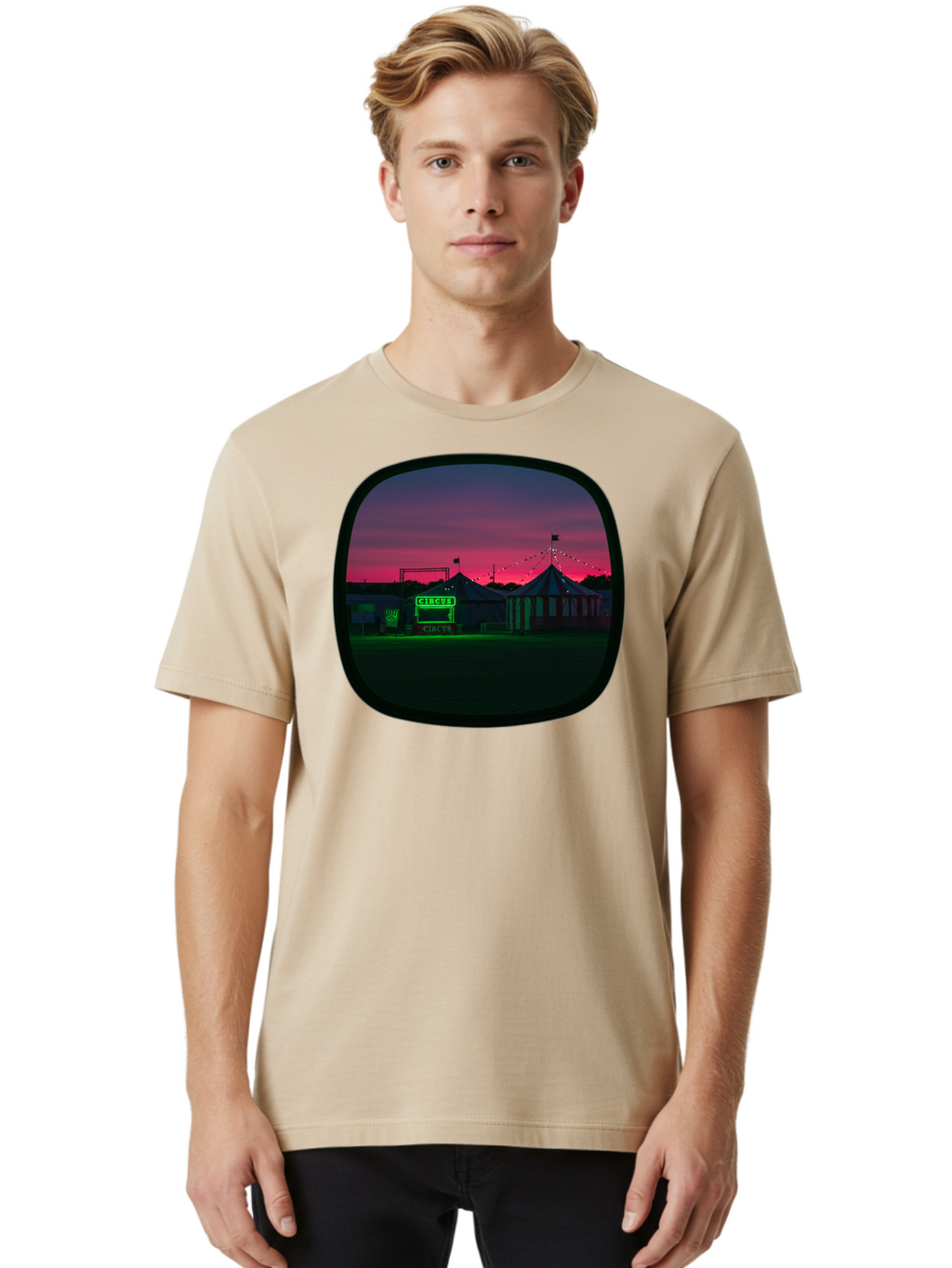 Circus-1 Men'S Graphic Tee, 100% Cotton, Comfortable Casual Summer Wear, Machine Washable, Vintage Camera, Old Camera, Antique Camera, Black Camera, Classic Photography, Photography Equipment, Nostalgic Device, Film Camera, Camera Art Baj398