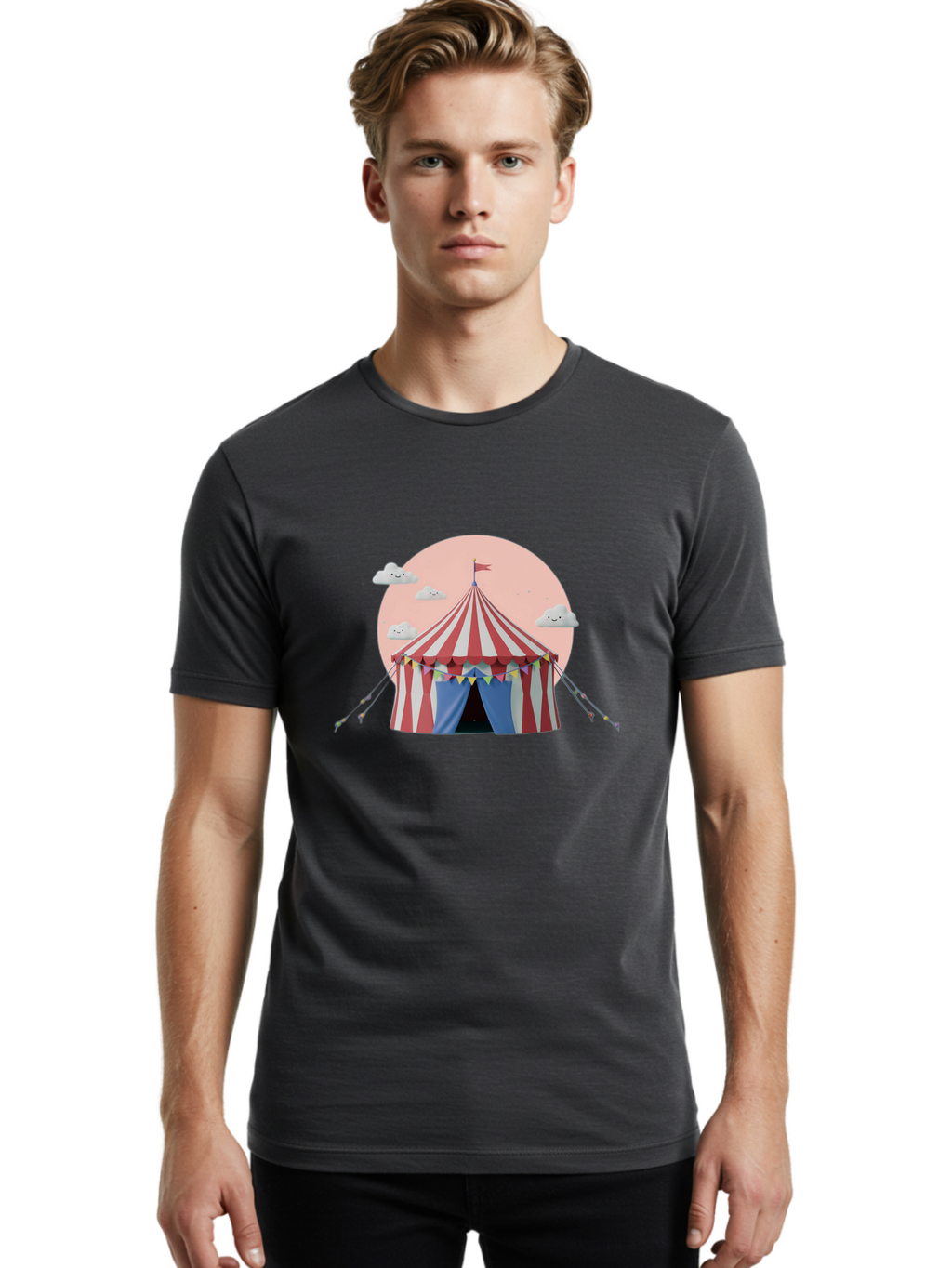 Circus-Tent-3 Men'S Graphic Tee, 100% Cotton, Comfortable Casual Summer Wear, Machine Washable, Vintage Camera, Old Camera, Antique Camera, Black Camera, Classic Photography, Photography Equipment, Nostalgic Device, Film Camera, Camera Art Baj401