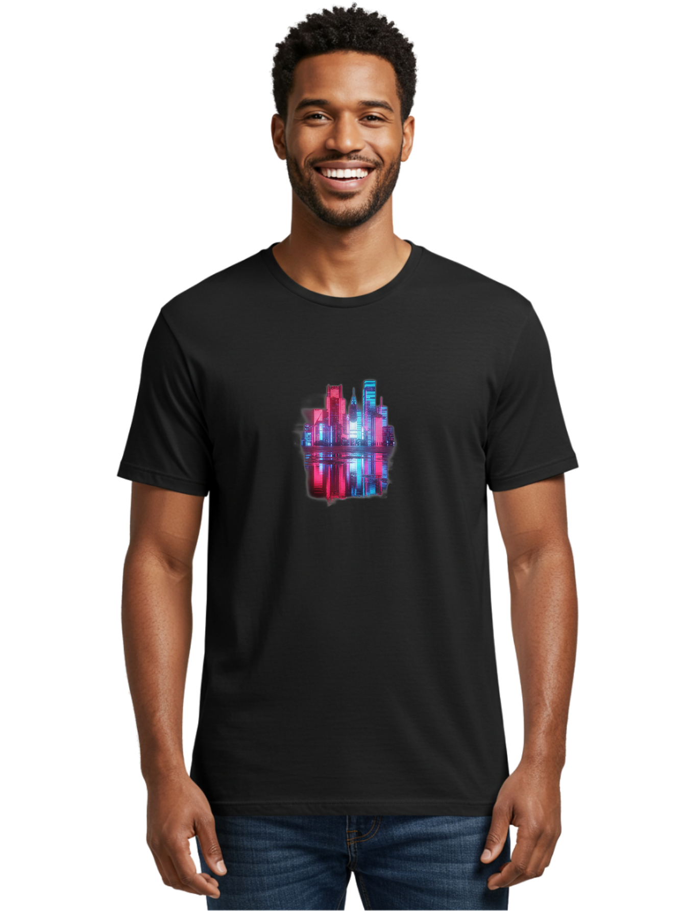 Cityscape-Illustration Men'S Graphic Tee, 100% Cotton, Comfortable Casual Summer Wear, Machine Washable, Vintage Camera, Old Camera, Antique Camera, Black Camera, Classic Photography, Photography Equipment, Nostalgic Device, Film Camera, Baj407