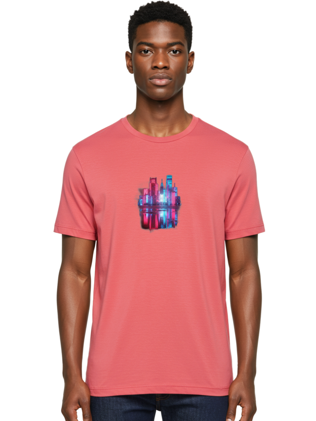 Cityscape-Illustration Men'S Graphic Tee, 100% Cotton, Comfortable Casual Summer Wear, Machine Washable, Vintage Camera, Old Camera, Antique Camera, Black Camera, Classic Photography, Photography Equipment, Nostalgic Device, Film Camera, Baj407