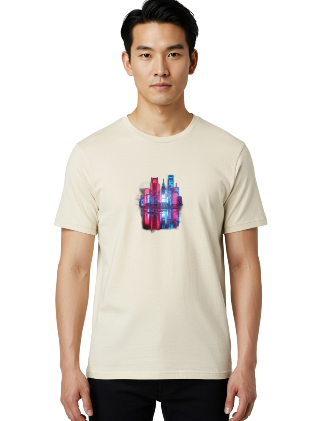 Cityscape-Illustration Men'S Graphic Tee, 100% Cotton, Comfortable Casual Summer Wear, Machine Washable, Vintage Camera, Old Camera, Antique Camera, Black Camera, Classic Photography, Photography Equipment, Nostalgic Device, Film Camera, Baj407