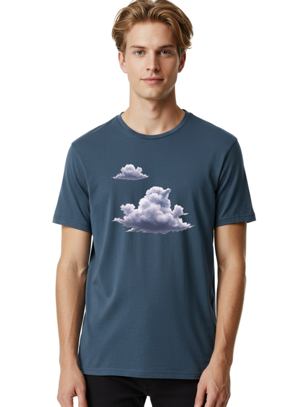 Clouds Men'S Graphic Tee, 100% Cotton, Comfortable Casual Summer Wear, Machine Washable, Vintage Camera, Old Camera, Antique Camera, Black Camera, Classic Photography, Photography Equipment, Nostalgic Device, Film Camera, Camera Art Baj411