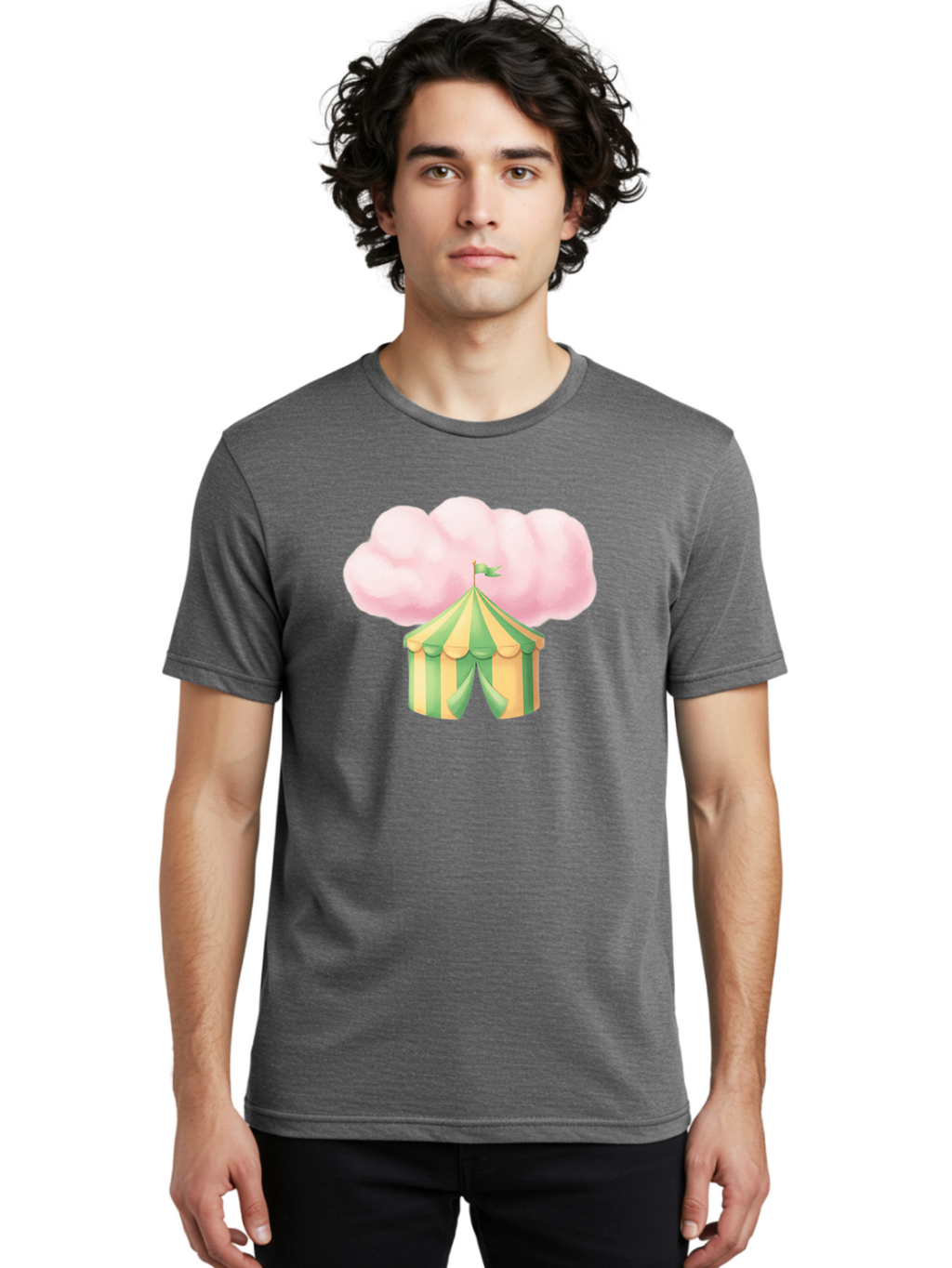 Cotton-Candy-Tent Men'S Graphic Tee, 100% Cotton, Comfortable Casual Summer Wear, Machine Washable, Vintage Camera, Old Camera, Antique Camera, Black Camera, Classic Photography, Photography Equipment, Nostalgic Device, Film Camera, Camera Art Baj416