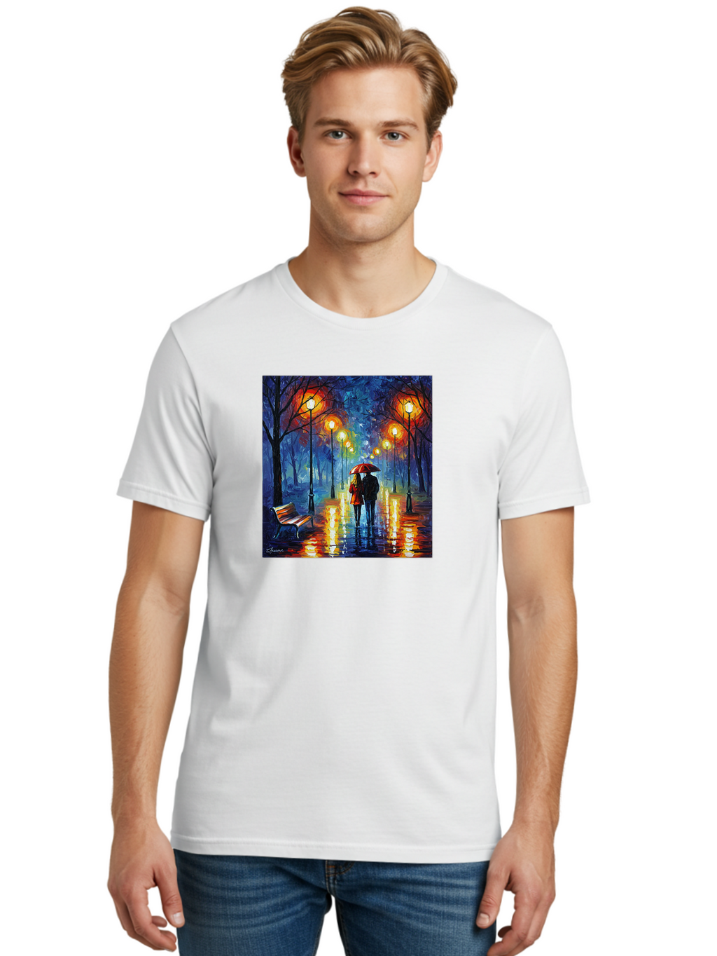 Couple-Under-Umbrella Men'S Graphic Tee, 100% Cotton, Comfortable Casual Summer Wear, Machine Washable, Vintage Camera, Old Camera, Antique Camera, Black Camera, Classic Photography, Photography Equipment, Nostalgic Device, Film Camera, Baj418