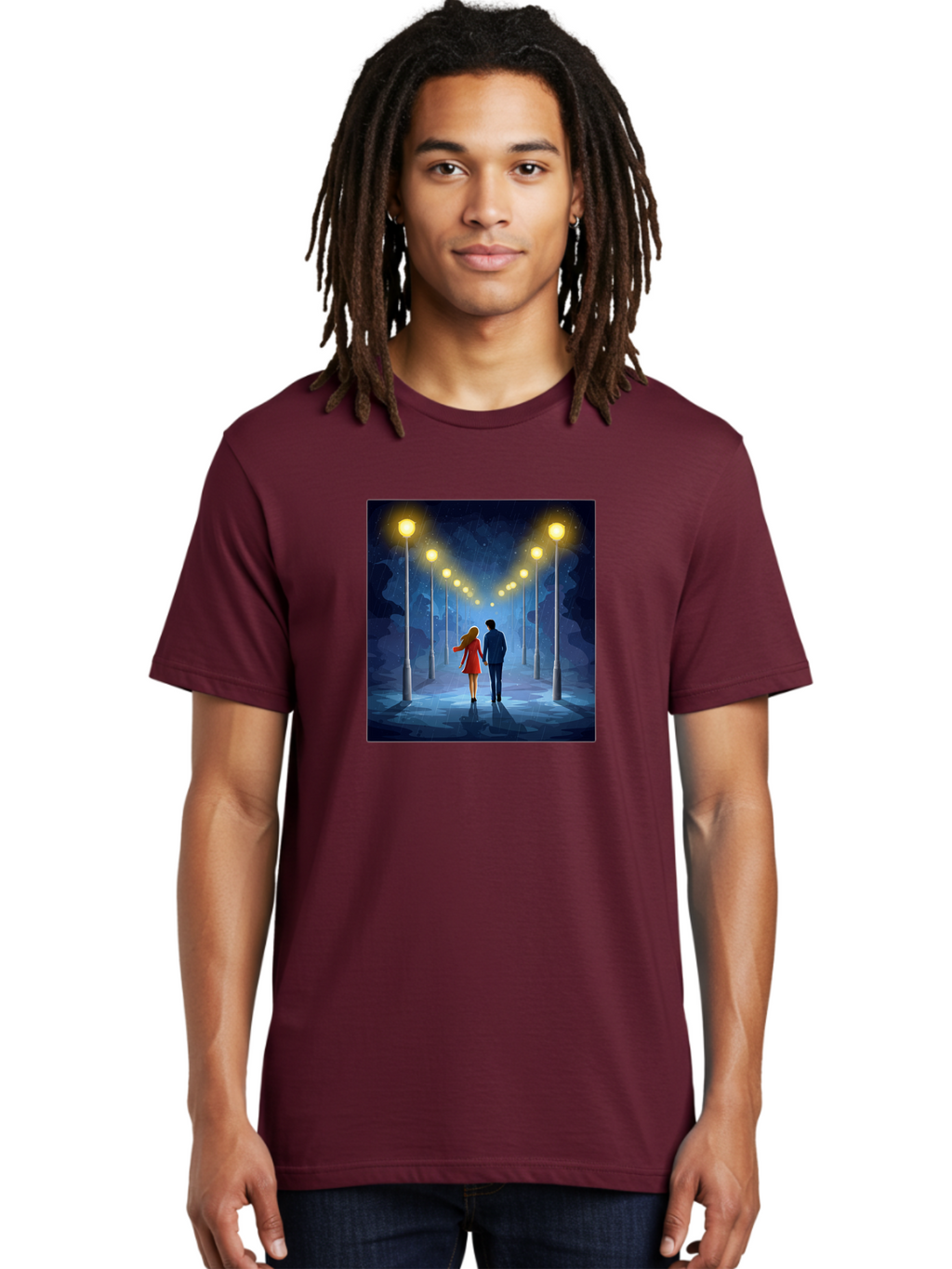 Couple-Walking-Hand-In-Hand Men'S Graphic Tee, 100% Cotton, Comfortable Casual Summer Wear, Machine Washable, Vintage Camera, Old Camera, Antique Camera, Black Camera, Classic Photography, Photography Equipment, Nostalgic Device, Film Camera, Baj419