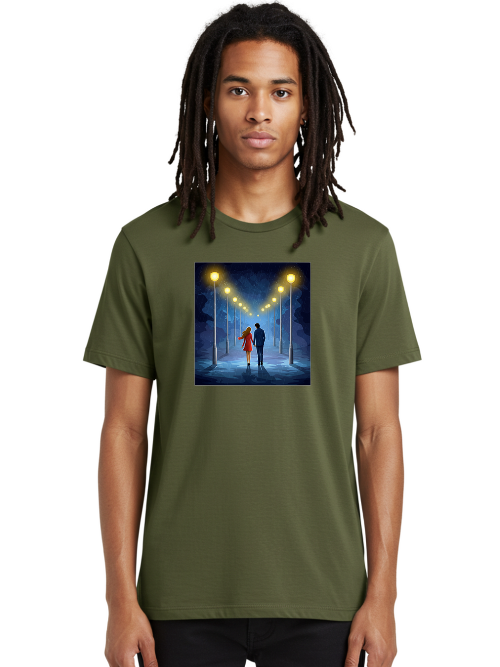 Couple-Walking-Hand-In-Hand Men'S Graphic Tee, 100% Cotton, Comfortable Casual Summer Wear, Machine Washable, Vintage Camera, Old Camera, Antique Camera, Black Camera, Classic Photography, Photography Equipment, Nostalgic Device, Film Camera, Baj419