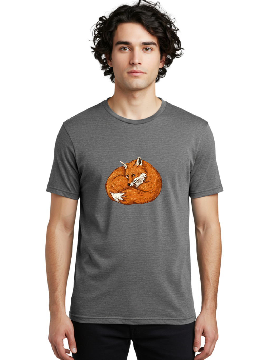 Curled-Fox-1 Men'S Graphic Tee, 100% Cotton, Comfortable Casual Summer Wear, Machine Washable, Vintage Camera, Old Camera, Antique Camera, Black Camera, Classic Photography, Photography Equipment, Nostalgic Device, Film Camera, Camera Art Baj425