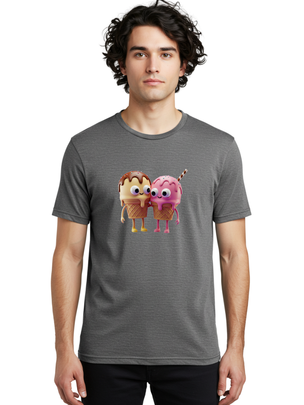 Cute-Ice-Cream-Cones Men'S Graphic Tee, 100% Cotton, Comfortable Casual Summer Wear, Machine Washable, Vintage Camera, Old Camera, Antique Camera, Black Camera, Classic Photography, Photography Equipment, Nostalgic Device, Film Camera, Baj431