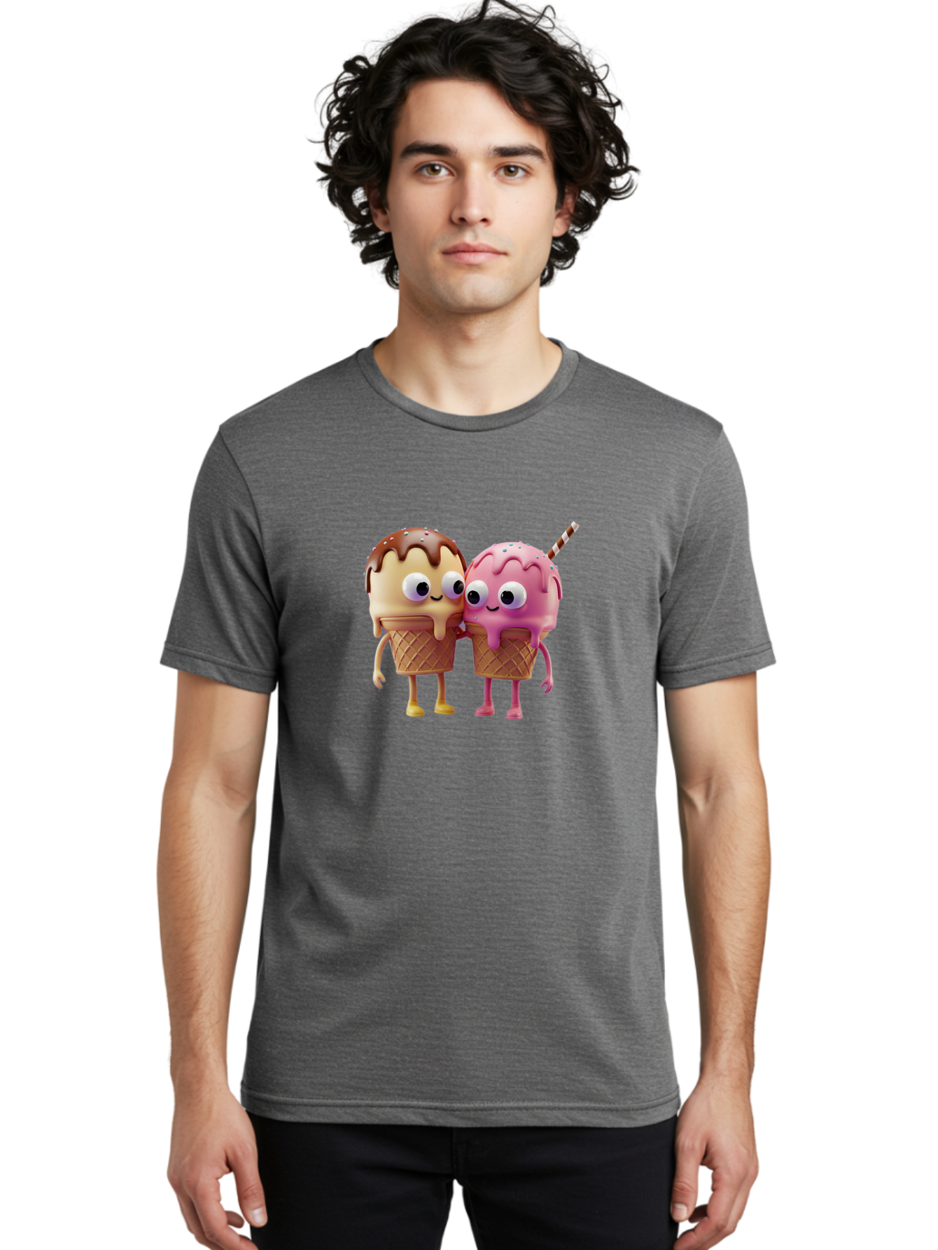 Cute-Ice-Cream-Cones Men'S Graphic Tee, 100% Cotton, Comfortable Casual Summer Wear, Machine Washable, Vintage Camera, Old Camera, Antique Camera, Black Camera, Classic Photography, Photography Equipment, Nostalgic Device, Film Camera, Baj431