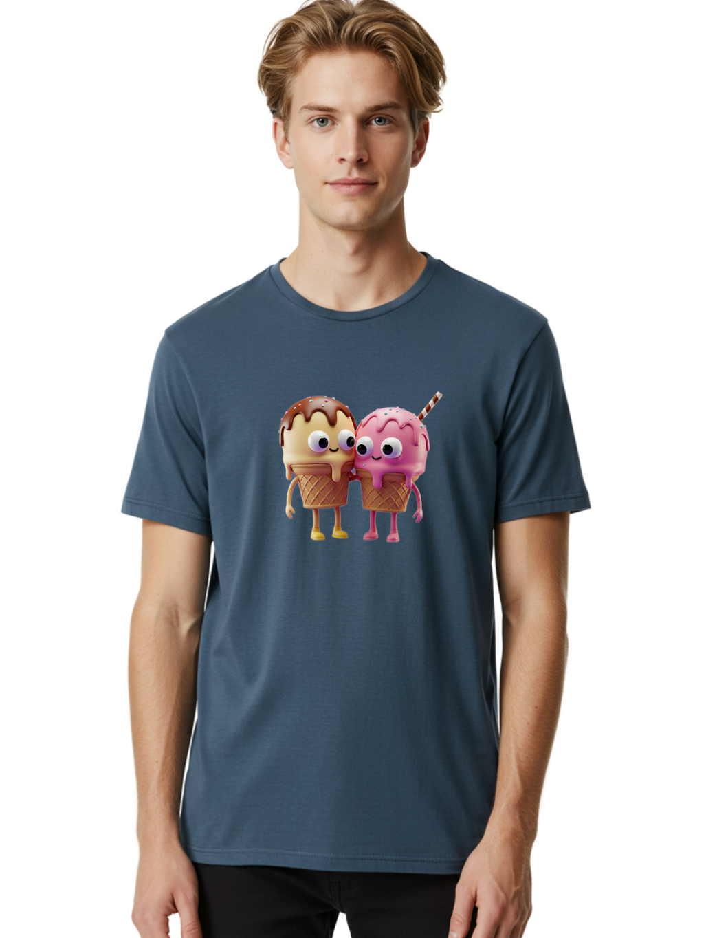 Cute-Ice-Cream-Cones Men'S Graphic Tee, 100% Cotton, Comfortable Casual Summer Wear, Machine Washable, Vintage Camera, Old Camera, Antique Camera, Black Camera, Classic Photography, Photography Equipment, Nostalgic Device, Film Camera, Baj431