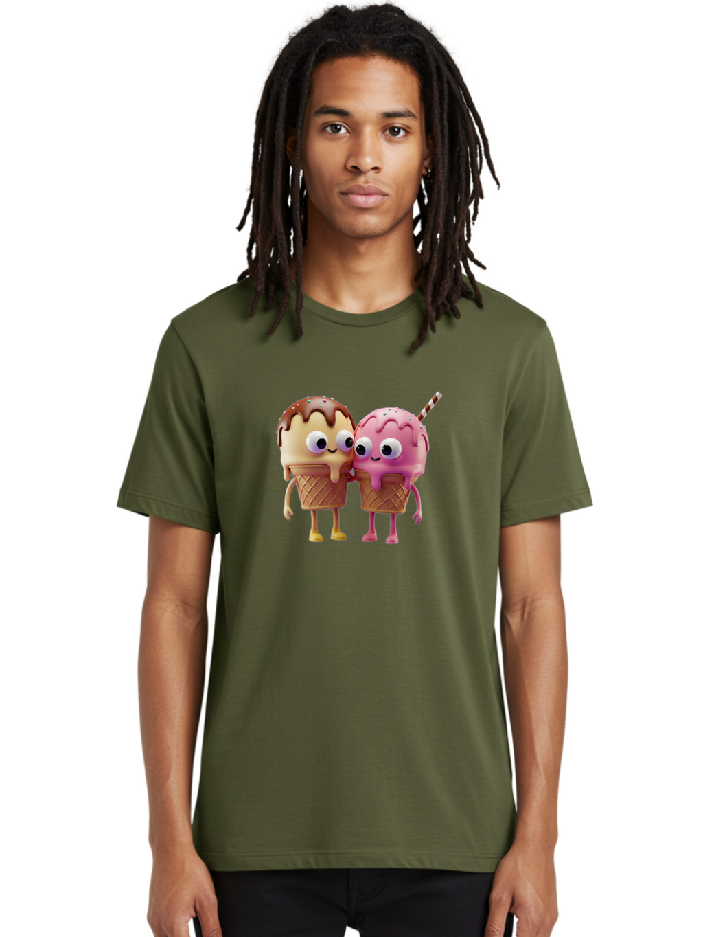 Cute-Ice-Cream-Cones Men'S Graphic Tee, 100% Cotton, Comfortable Casual Summer Wear, Machine Washable, Vintage Camera, Old Camera, Antique Camera, Black Camera, Classic Photography, Photography Equipment, Nostalgic Device, Film Camera, Baj431