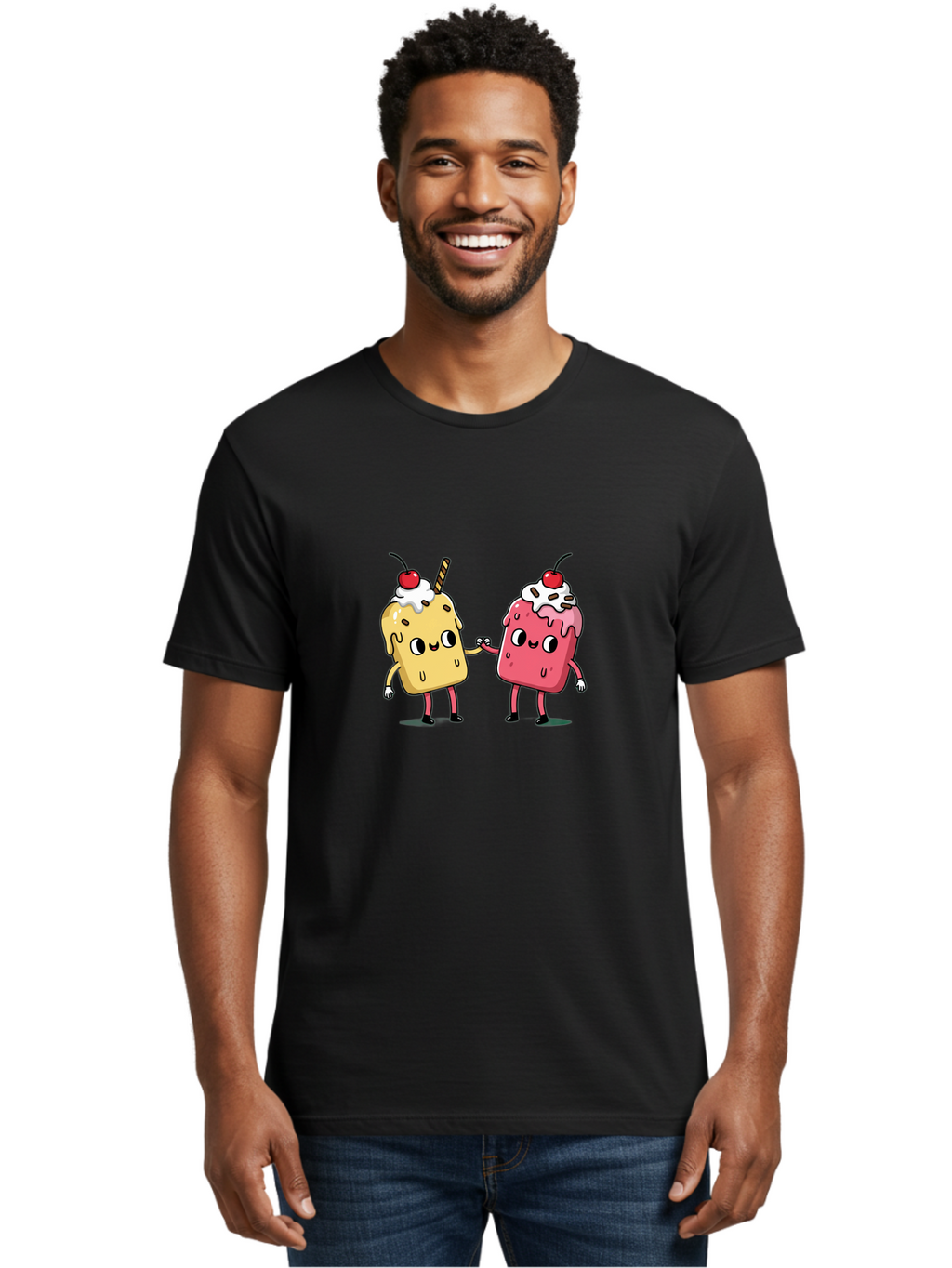 Dessert-Couple Men'S Graphic Tee, 100% Cotton, Comfortable Casual Summer Wear, Machine Washable, Vintage Camera, Old Camera, Antique Camera, Black Camera, Classic Photography, Photography Equipment, Nostalgic Device, Film Camera, Camera Art Baj435