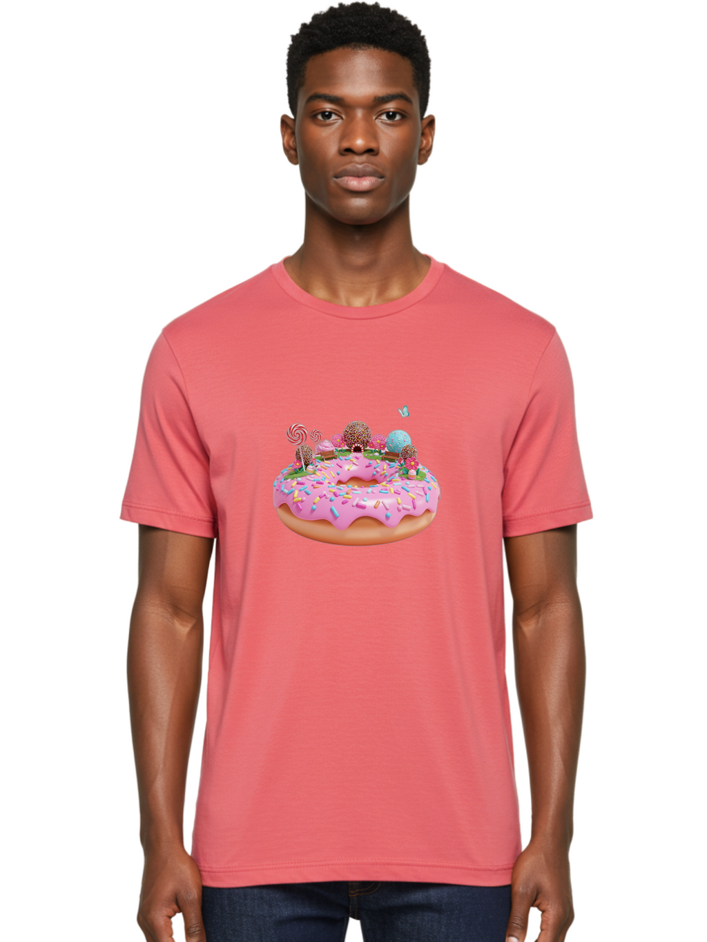 Donut-With-Sprinkles-And-Lollipops Men'S Graphic Tee, 100% Cotton, Comfortable Casual Summer Wear, Machine Washable, Vintage Camera, Old Camera, Antique Camera, Black Camera, Classic Photography, Photography Equipment, Nostalgic Device, Baj436