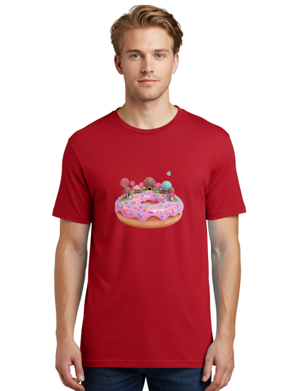 Donut-With-Sprinkles-And-Lollipops Men'S Graphic Tee, 100% Cotton, Comfortable Casual Summer Wear, Machine Washable, Vintage Camera, Old Camera, Antique Camera, Black Camera, Classic Photography, Photography Equipment, Nostalgic Device, Baj436