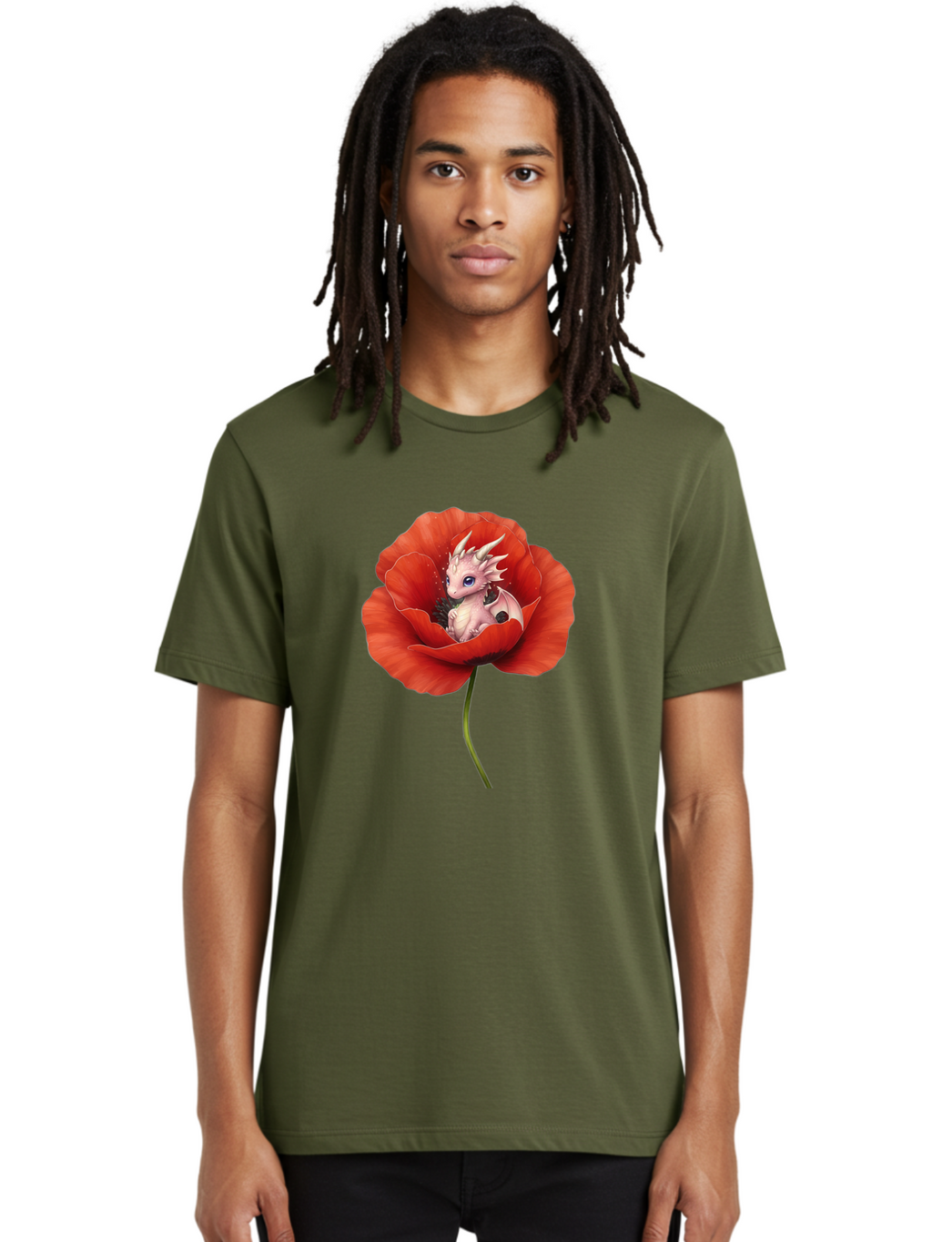 Dragon-In-Poppy-1 Men'S Graphic Tee, 100% Cotton, Comfortable Casual Summer Wear, Machine Washable, Vintage Camera, Old Camera, Antique Camera, Black Camera, Classic Photography, Photography Equipment, Nostalgic Device, Film Camera, Camera Art Baj441