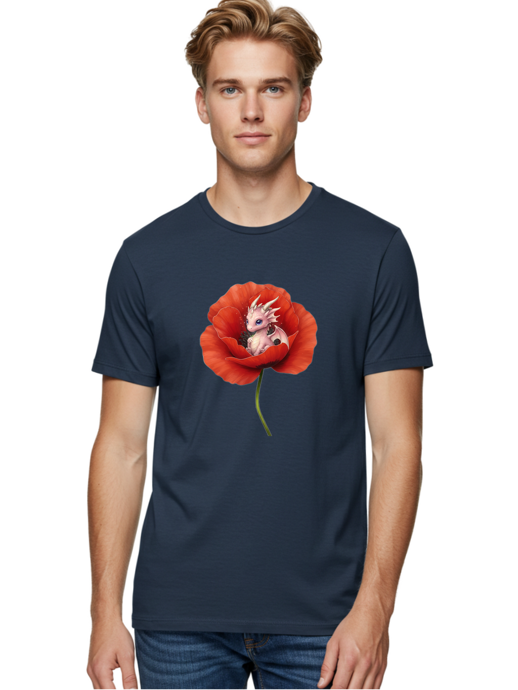 Dragon-In-Poppy-1 Men'S Graphic Tee, 100% Cotton, Comfortable Casual Summer Wear, Machine Washable, Vintage Camera, Old Camera, Antique Camera, Black Camera, Classic Photography, Photography Equipment, Nostalgic Device, Film Camera, Camera Art Baj441