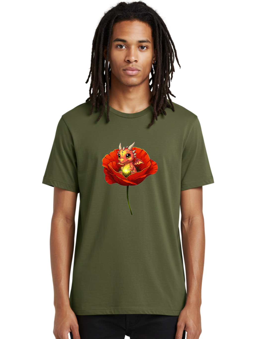 Dragon-In-Poppy-2 Men'S Graphic Tee, 100% Cotton, Comfortable Casual Summer Wear, Machine Washable, Vintage Camera, Old Camera, Antique Camera, Black Camera, Classic Photography, Photography Equipment, Nostalgic Device, Film Camera, Camera Art Baj442