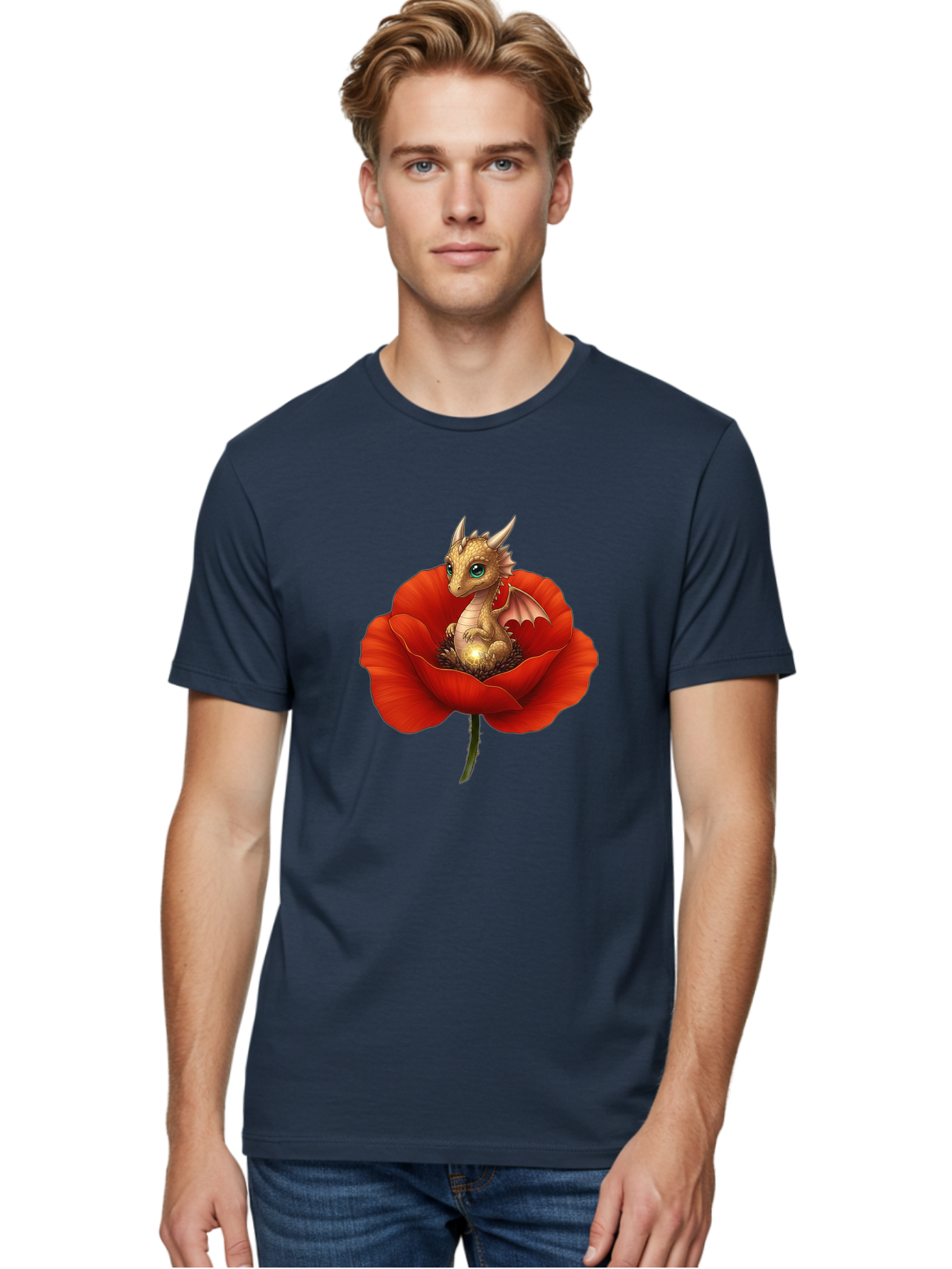 Dragon-In-Poppy-3 Men'S Graphic Tee, 100% Cotton, Comfortable Casual Summer Wear, Machine Washable, Vintage Camera, Old Camera, Antique Camera, Black Camera, Classic Photography, Photography Equipment, Nostalgic Device, Film Camera, Camera Art Baj443