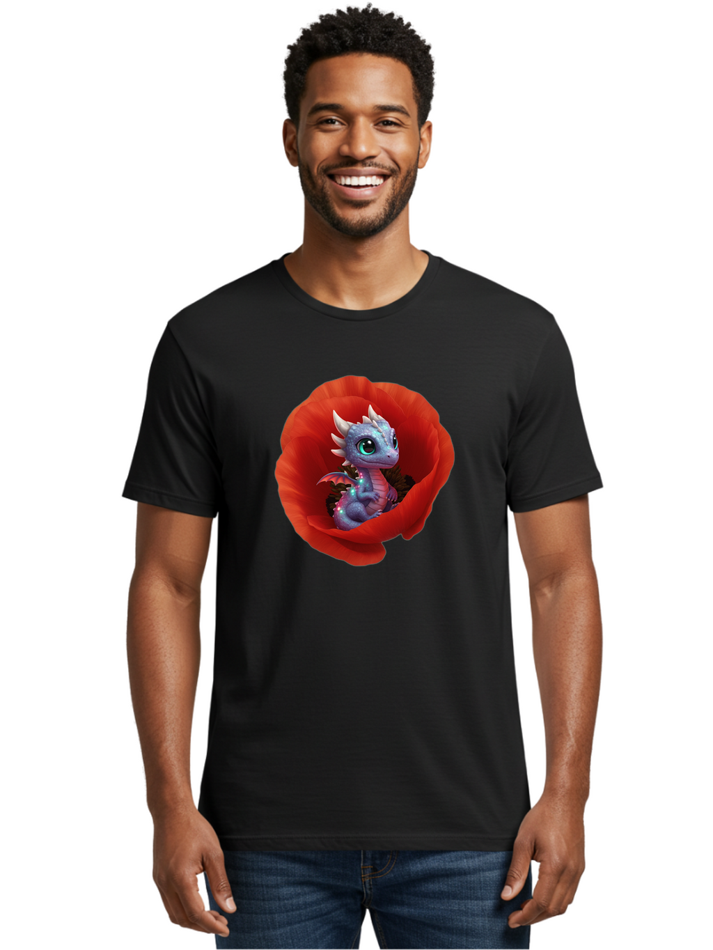 Dragon-In-Red-Flower Men'S Graphic Tee, 100% Cotton, Comfortable Casual Summer Wear, Machine Washable, Vintage Camera, Old Camera, Antique Camera, Black Camera, Classic Photography, Photography Equipment, Nostalgic Device, Film Camera, Baj445