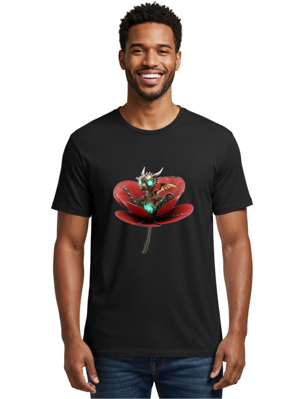 Dragon-In-Red-Tulip Men'S Graphic Tee, 100% Cotton, Comfortable Casual Summer Wear, Machine Washable, Vintage Camera, Old Camera, Antique Camera, Black Camera, Classic Photography, Photography Equipment, Nostalgic Device, Film Camera, Baj447