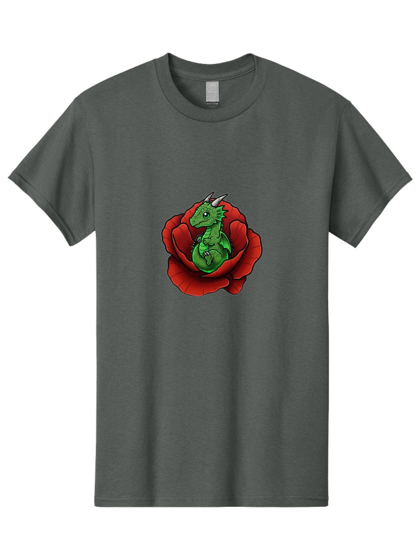 Dragon-In-Rose-1 Men'S Graphic Tee, 100% Cotton, Comfortable Casual Summer Wear, Machine Washable, Vintage Camera, Old Camera, Antique Camera, Black Camera, Classic Photography, Photography Equipment, Nostalgic Device, Film Camera, Camera Art Baj448