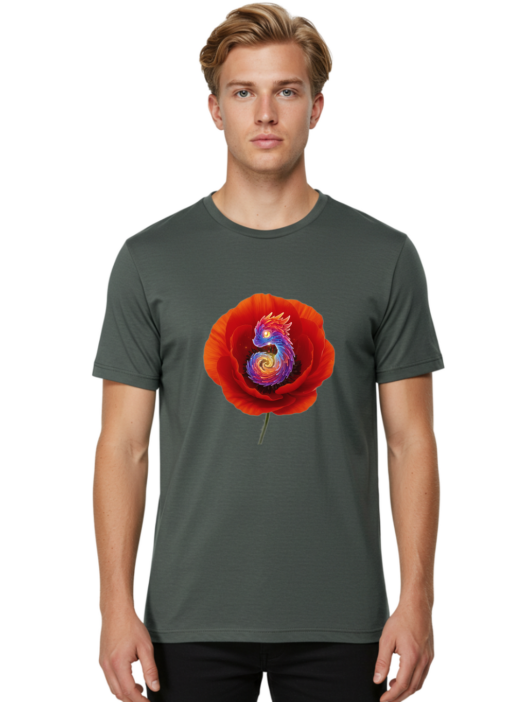 Dragon-In-Rose Men'S Graphic Tee, 100% Cotton, Comfortable Casual Summer Wear, Machine Washable, Vintage Camera, Old Camera, Antique Camera, Black Camera, Classic Photography, Photography Equipment, Nostalgic Device, Film Camera, Camera Art Baj451