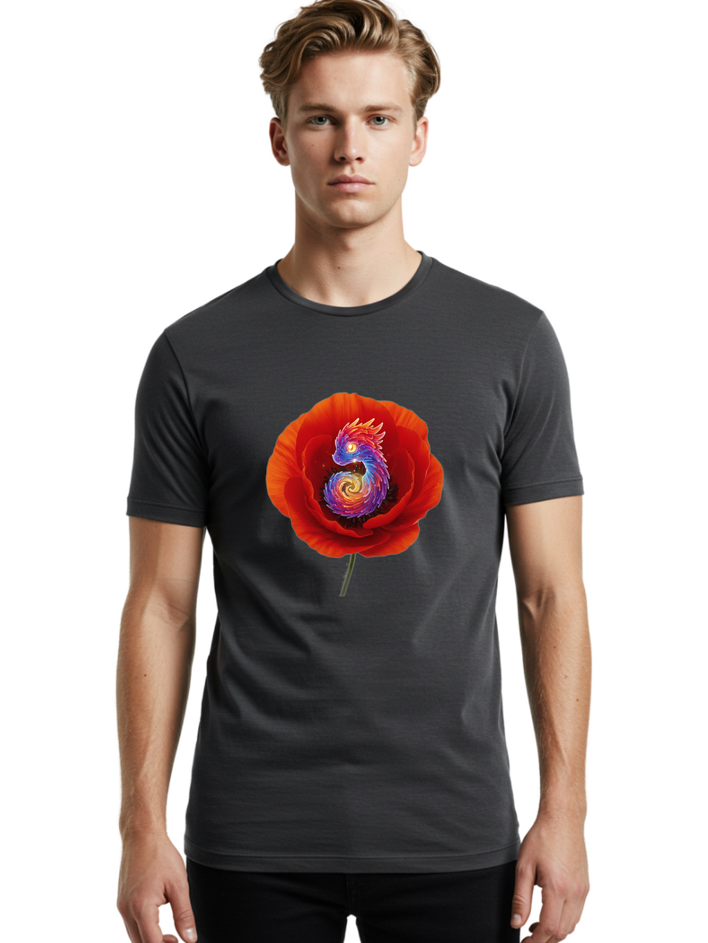 Dragon-In-Rose Men'S Graphic Tee, 100% Cotton, Comfortable Casual Summer Wear, Machine Washable, Vintage Camera, Old Camera, Antique Camera, Black Camera, Classic Photography, Photography Equipment, Nostalgic Device, Film Camera, Camera Art Baj451