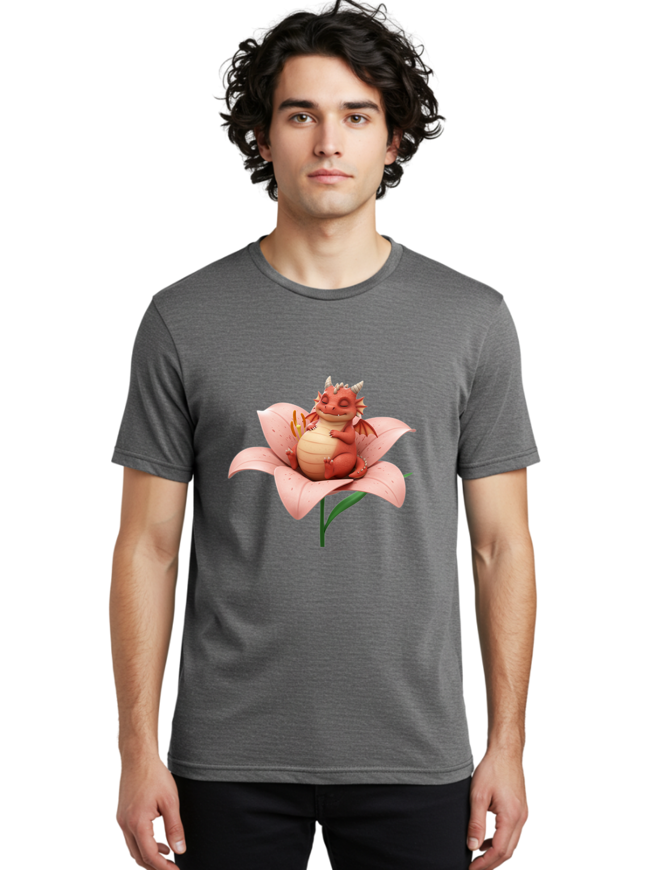 Dragon-On-Flower-2 Men'S Graphic Tee, 100% Cotton, Comfortable Casual Summer Wear, Machine Washable, Vintage Camera, Old Camera, Antique Camera, Black Camera, Classic Photography, Photography Equipment, Nostalgic Device, Film Camera, Baj454
