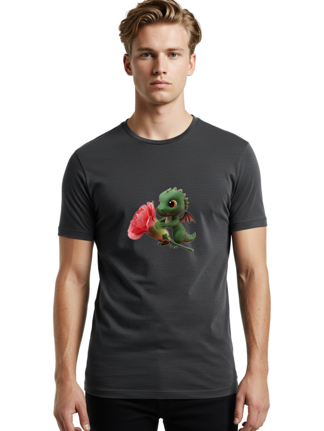 Dragon-With-Flower Men'S Graphic Tee, 100% Cotton, Comfortable Casual Summer Wear, Machine Washable, Vintage Camera, Old Camera, Antique Camera, Black Camera, Classic Photography, Photography Equipment, Nostalgic Device, Film Camera, Baj457