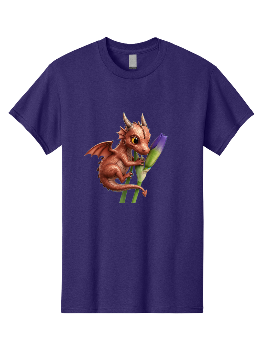 Dragon-With-Purple-Flower Men'S Graphic Tee, 100% Cotton, Comfortable Casual Summer Wear, Machine Washable, Vintage Camera, Old Camera, Antique Camera, Black Camera, Classic Photography, Photography Equipment, Nostalgic Device, Film Camera, Baj459