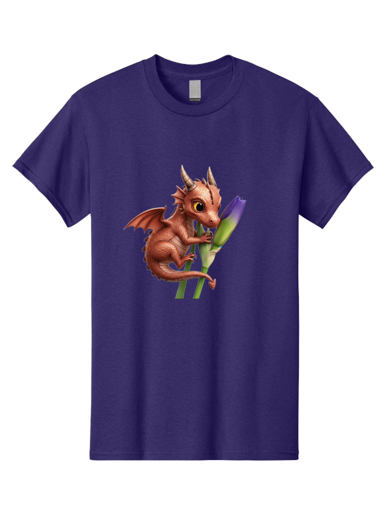 Dragon-With-Purple-Flower Men'S Graphic Tee, 100% Cotton, Comfortable Casual Summer Wear, Machine Washable, Vintage Camera, Old Camera, Antique Camera, Black Camera, Classic Photography, Photography Equipment, Nostalgic Device, Film Camera, Baj459