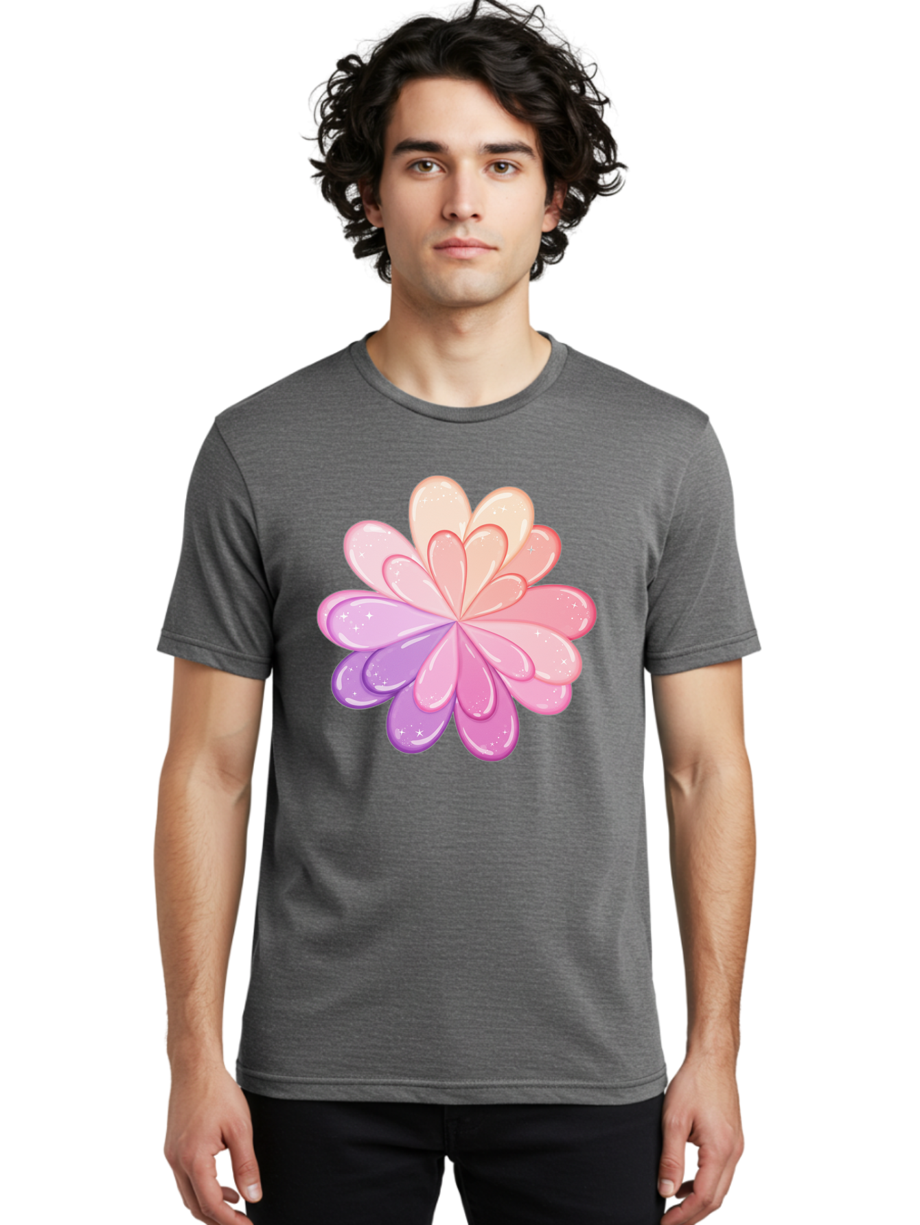 Flower-1 Men'S Graphic Tee, 100% Cotton, Comfortable Casual Summer Wear, Machine Washable, Vintage Camera, Old Camera, Antique Camera, Black Camera, Classic Photography, Photography Equipment, Nostalgic Device, Film Camera, Camera Art Baj467