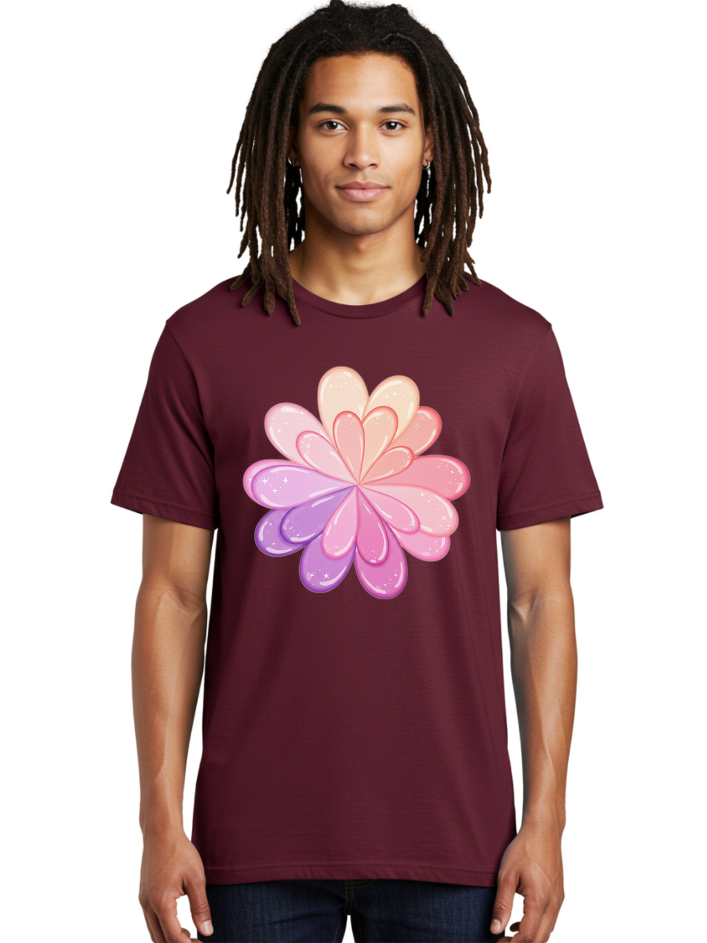 Flower-1 Men'S Graphic Tee, 100% Cotton, Comfortable Casual Summer Wear, Machine Washable, Vintage Camera, Old Camera, Antique Camera, Black Camera, Classic Photography, Photography Equipment, Nostalgic Device, Film Camera, Camera Art Baj467