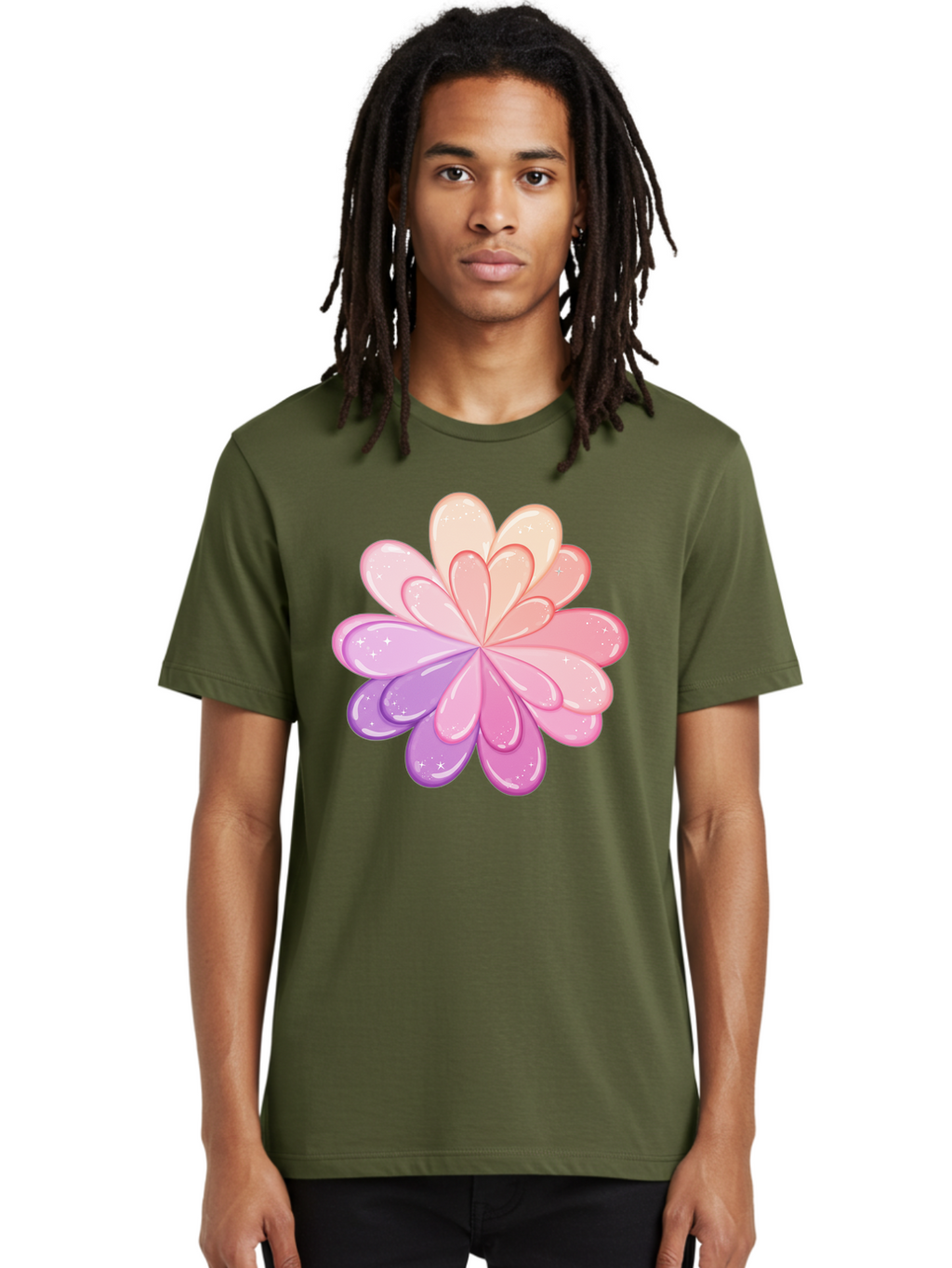 Flower-1 Men'S Graphic Tee, 100% Cotton, Comfortable Casual Summer Wear, Machine Washable, Vintage Camera, Old Camera, Antique Camera, Black Camera, Classic Photography, Photography Equipment, Nostalgic Device, Film Camera, Camera Art Baj467
