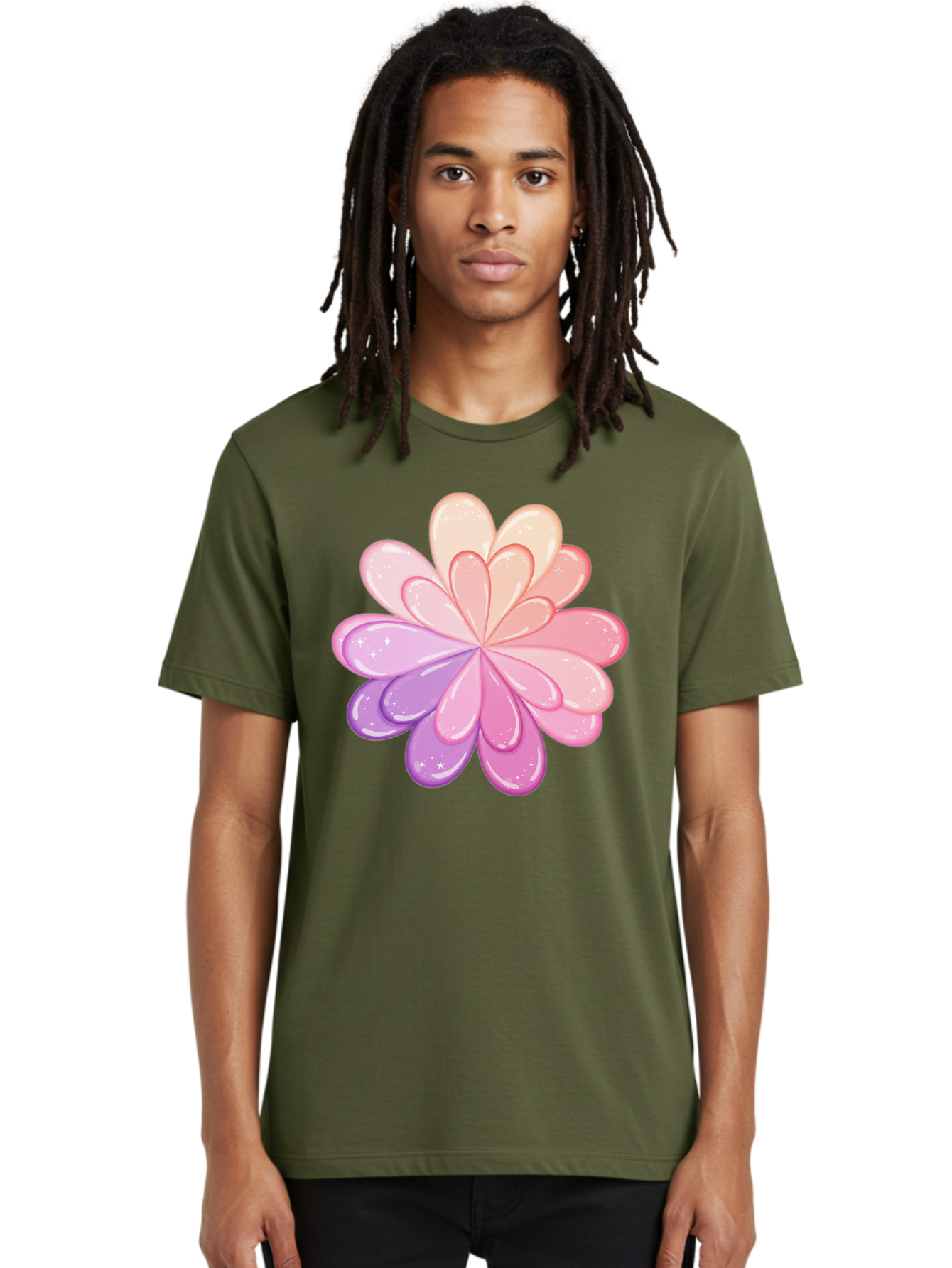 Flower-1 Men'S Graphic Tee, 100% Cotton, Comfortable Casual Summer Wear, Machine Washable, Vintage Camera, Old Camera, Antique Camera, Black Camera, Classic Photography, Photography Equipment, Nostalgic Device, Film Camera, Camera Art Baj467