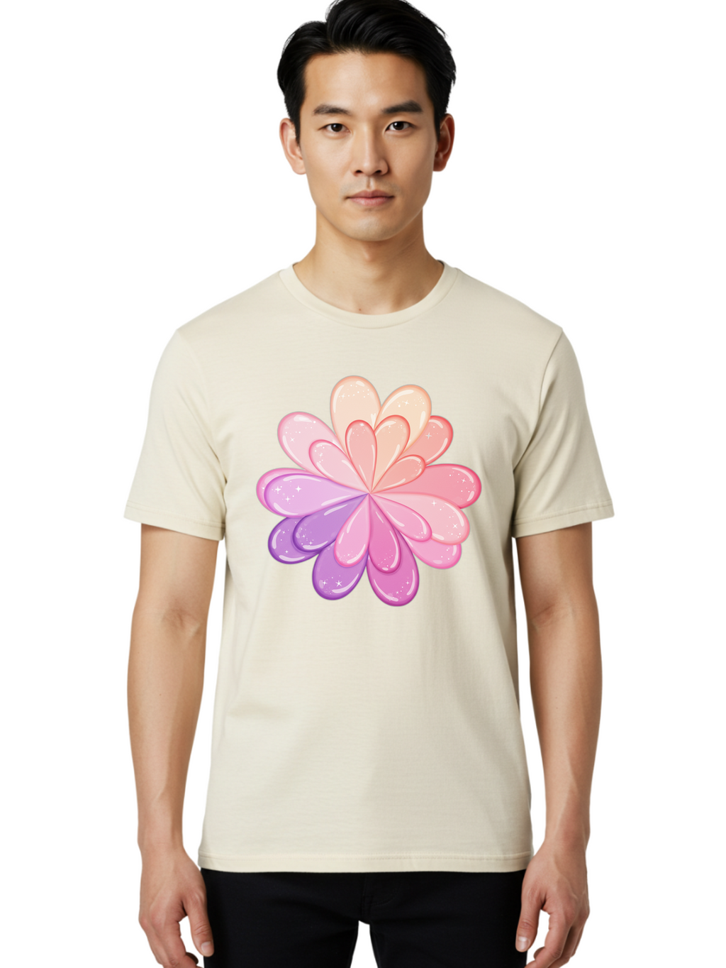 Flower-1 Men'S Graphic Tee, 100% Cotton, Comfortable Casual Summer Wear, Machine Washable, Vintage Camera, Old Camera, Antique Camera, Black Camera, Classic Photography, Photography Equipment, Nostalgic Device, Film Camera, Camera Art Baj467