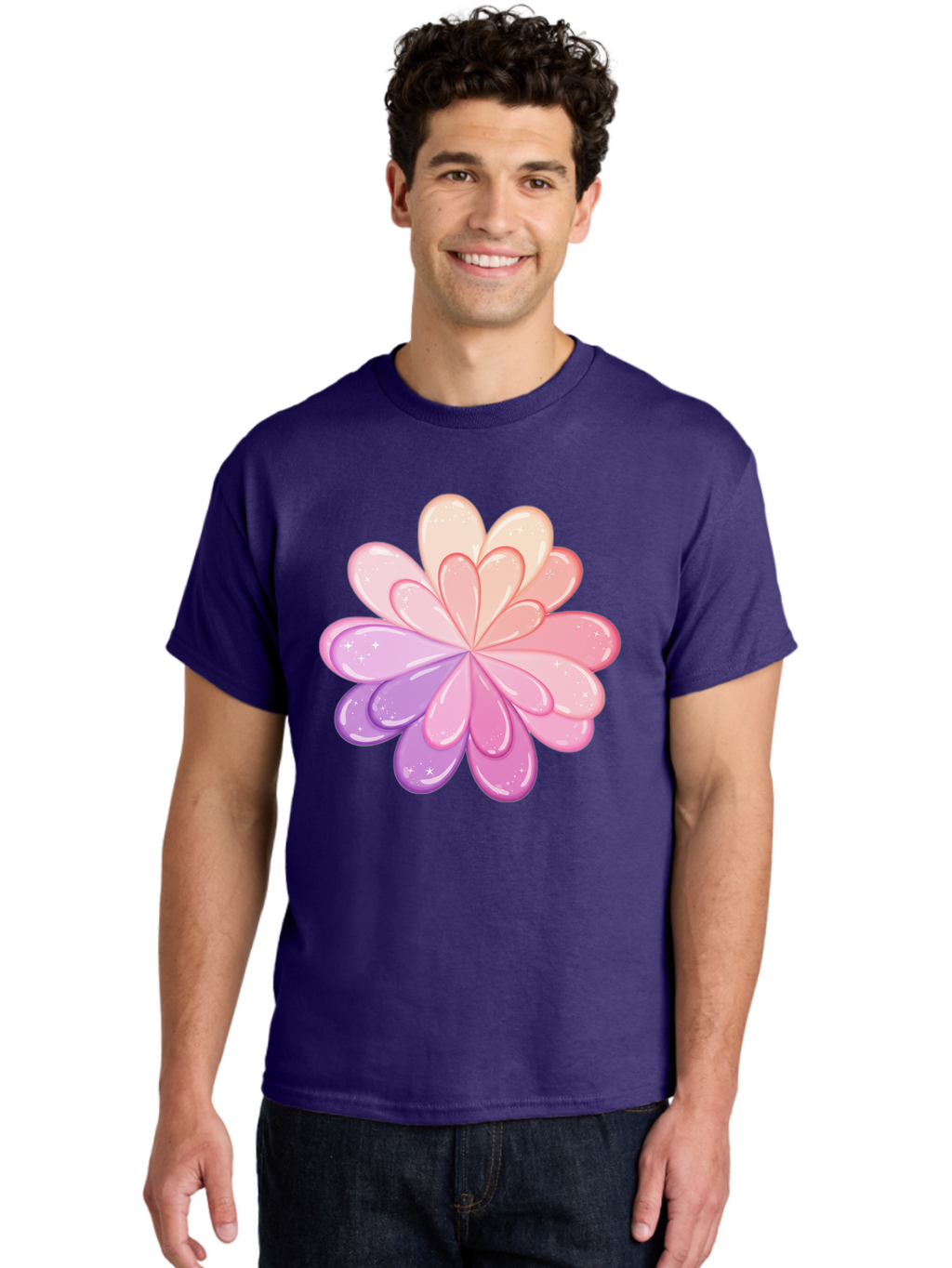 Flower-1 Men'S Graphic Tee, 100% Cotton, Comfortable Casual Summer Wear, Machine Washable, Vintage Camera, Old Camera, Antique Camera, Black Camera, Classic Photography, Photography Equipment, Nostalgic Device, Film Camera, Camera Art Baj467