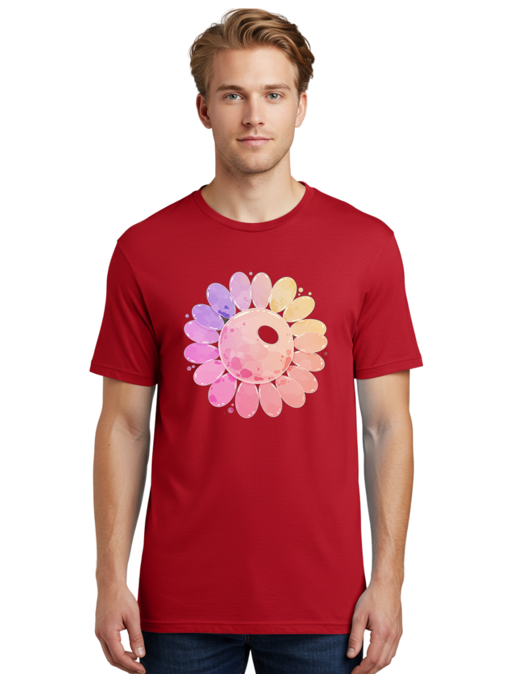 Flower Men'S Graphic Tee, 100% Cotton, Comfortable Casual Summer Wear, Machine Washable, Vintage Camera, Old Camera, Antique Camera, Black Camera, Classic Photography, Photography Equipment, Nostalgic Device, Film Camera, Camera Art Baj468