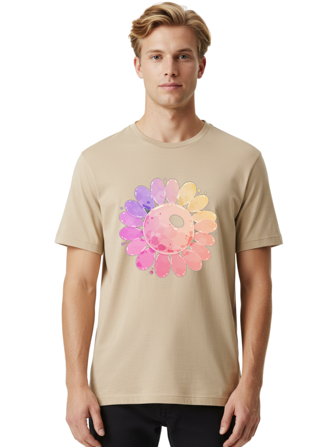 Flower Men'S Graphic Tee, 100% Cotton, Comfortable Casual Summer Wear, Machine Washable, Vintage Camera, Old Camera, Antique Camera, Black Camera, Classic Photography, Photography Equipment, Nostalgic Device, Film Camera, Camera Art Baj468