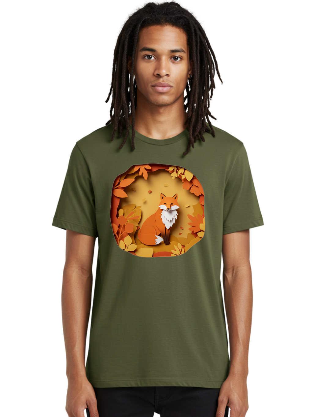 Fox-In-Leaves-1 Men'S Graphic Tee, 100% Cotton, Comfortable Casual Summer Wear, Machine Washable, Vintage Camera, Old Camera, Antique Camera, Black Camera, Classic Photography, Photography Equipment, Nostalgic Device, Film Camera, Camera Art Baj469